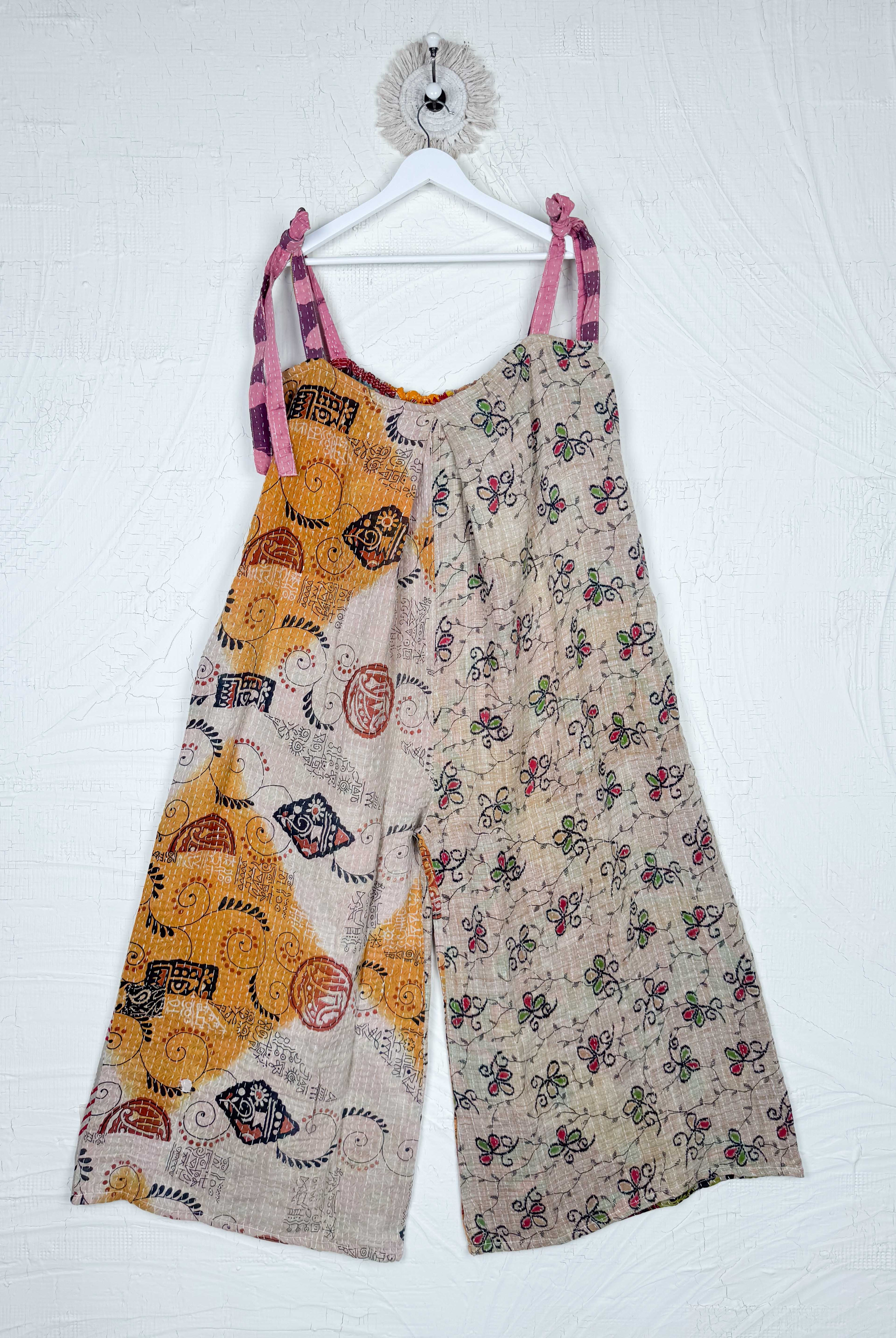 Tie-strap summer jumpsuit - Love Protect Sustain