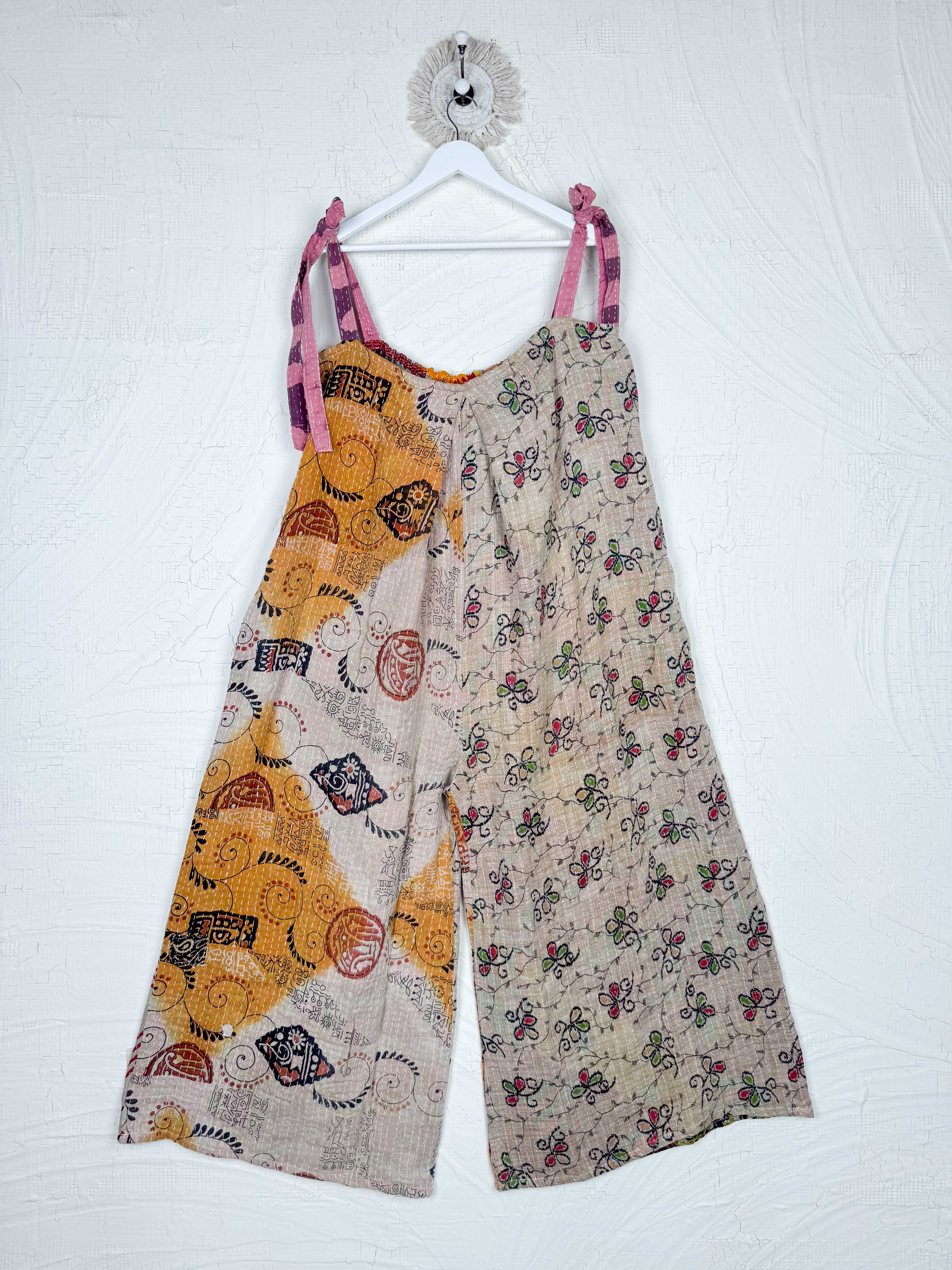 Tie-strap summer jumpsuit - Love Protect Sustain