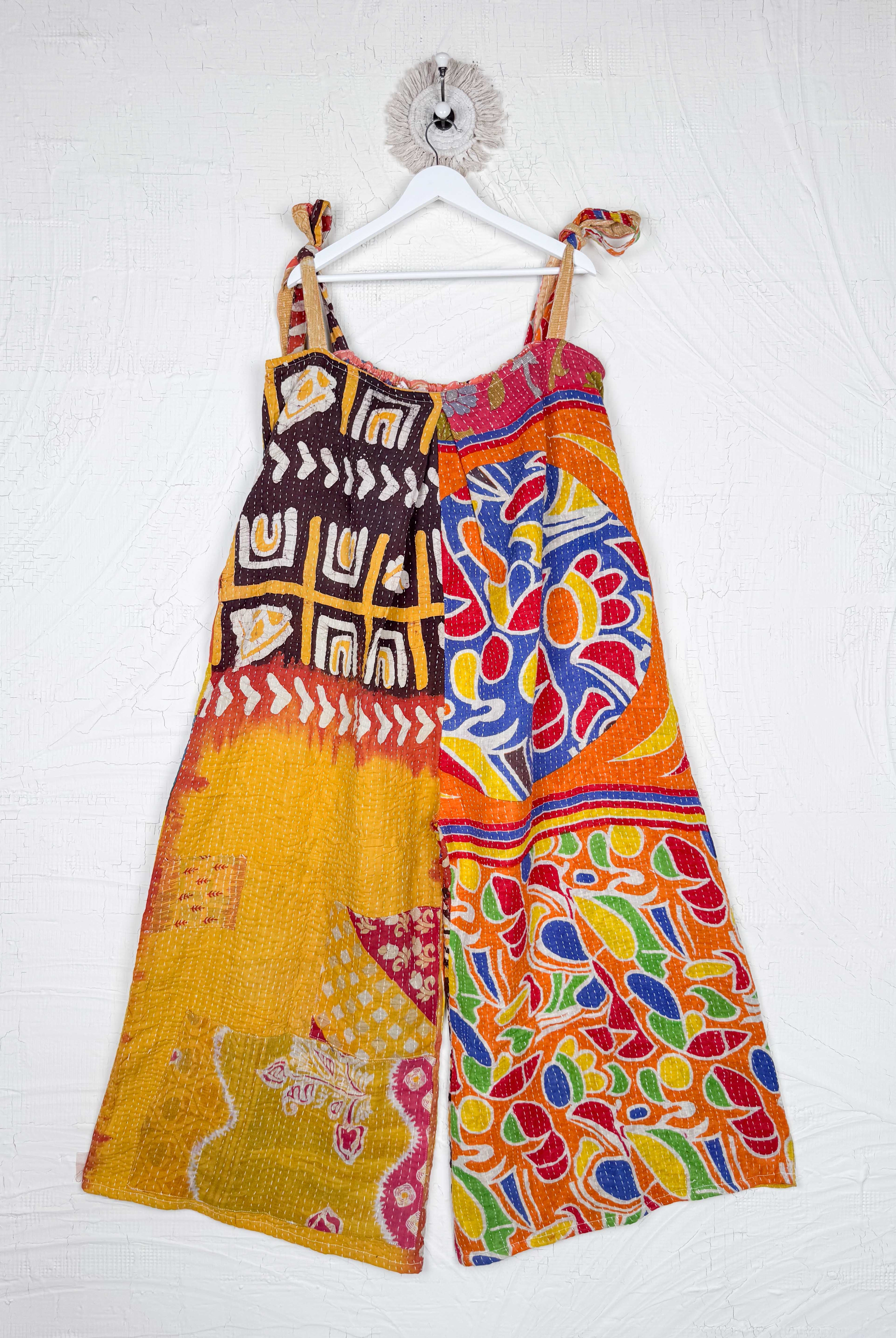 Tie-strap summer jumpsuit - Love Protect Sustain