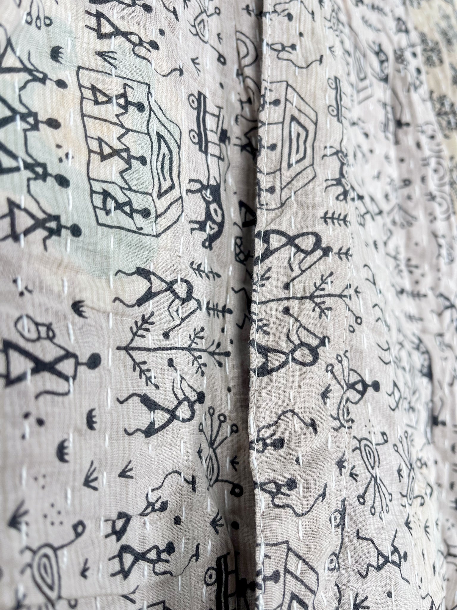 Tie Front Kantha Pants - Love Protect Sustain