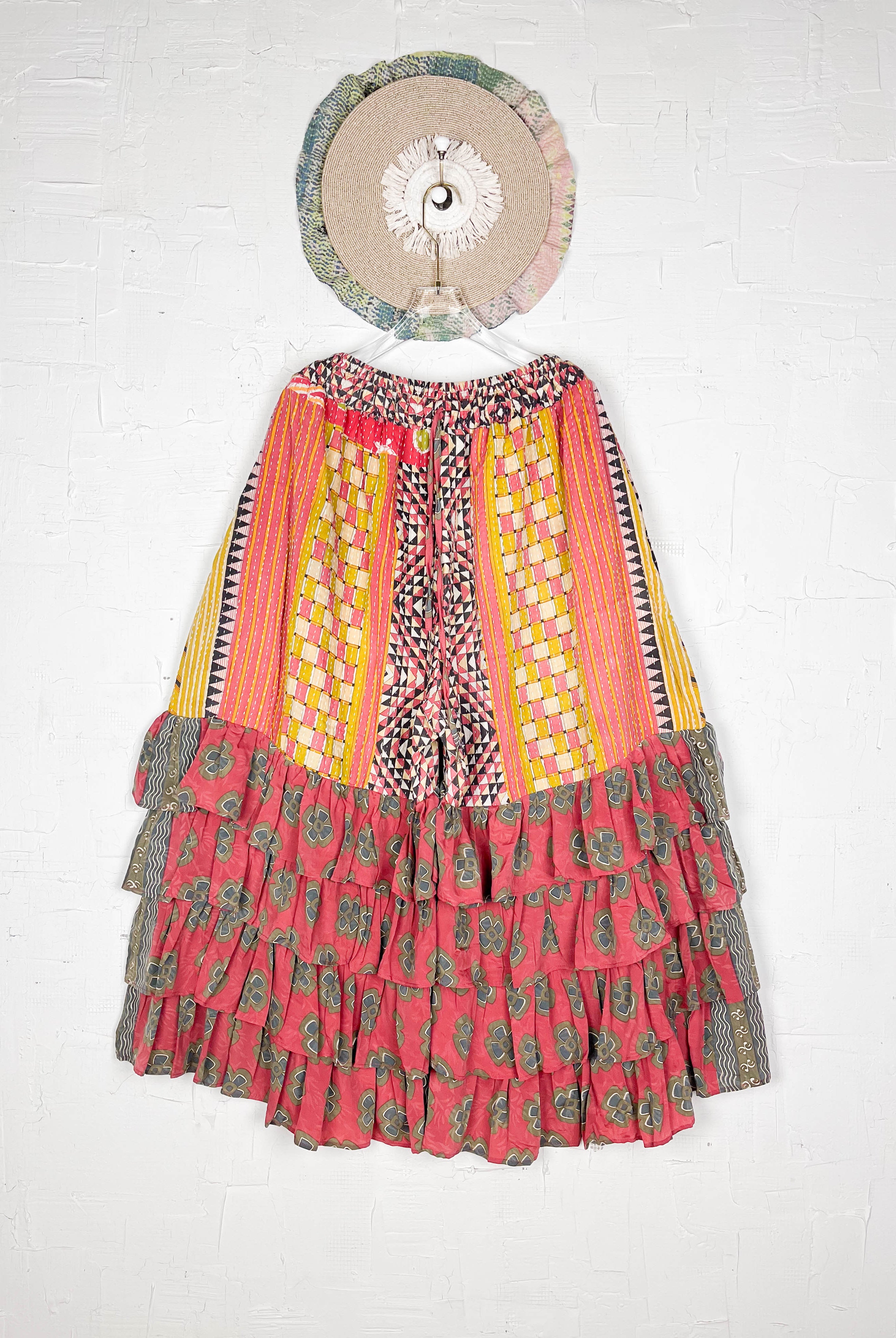 Tiered kantha pants - Love Protect Sustain