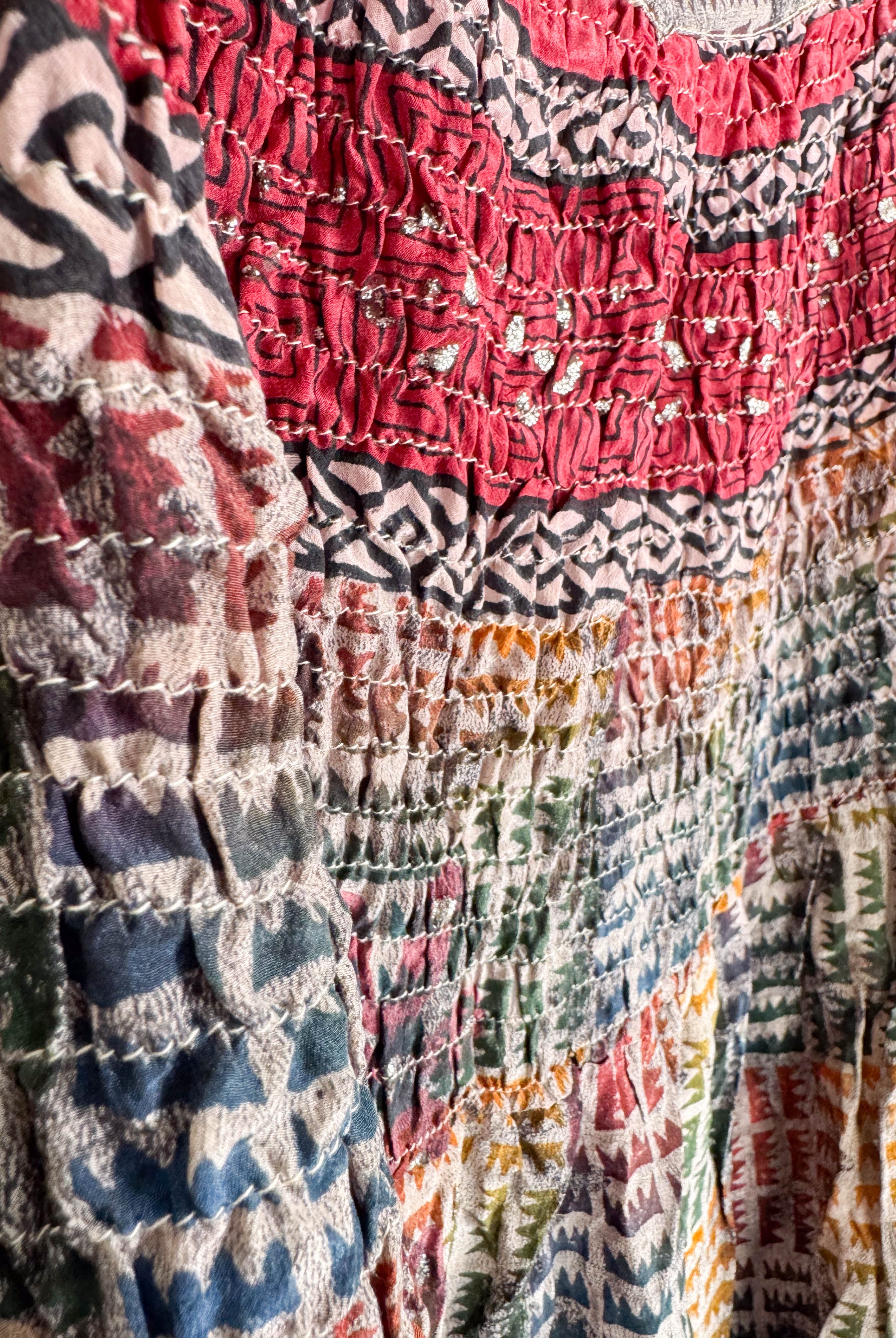 Tiered silk dress - Love Protect Sustain