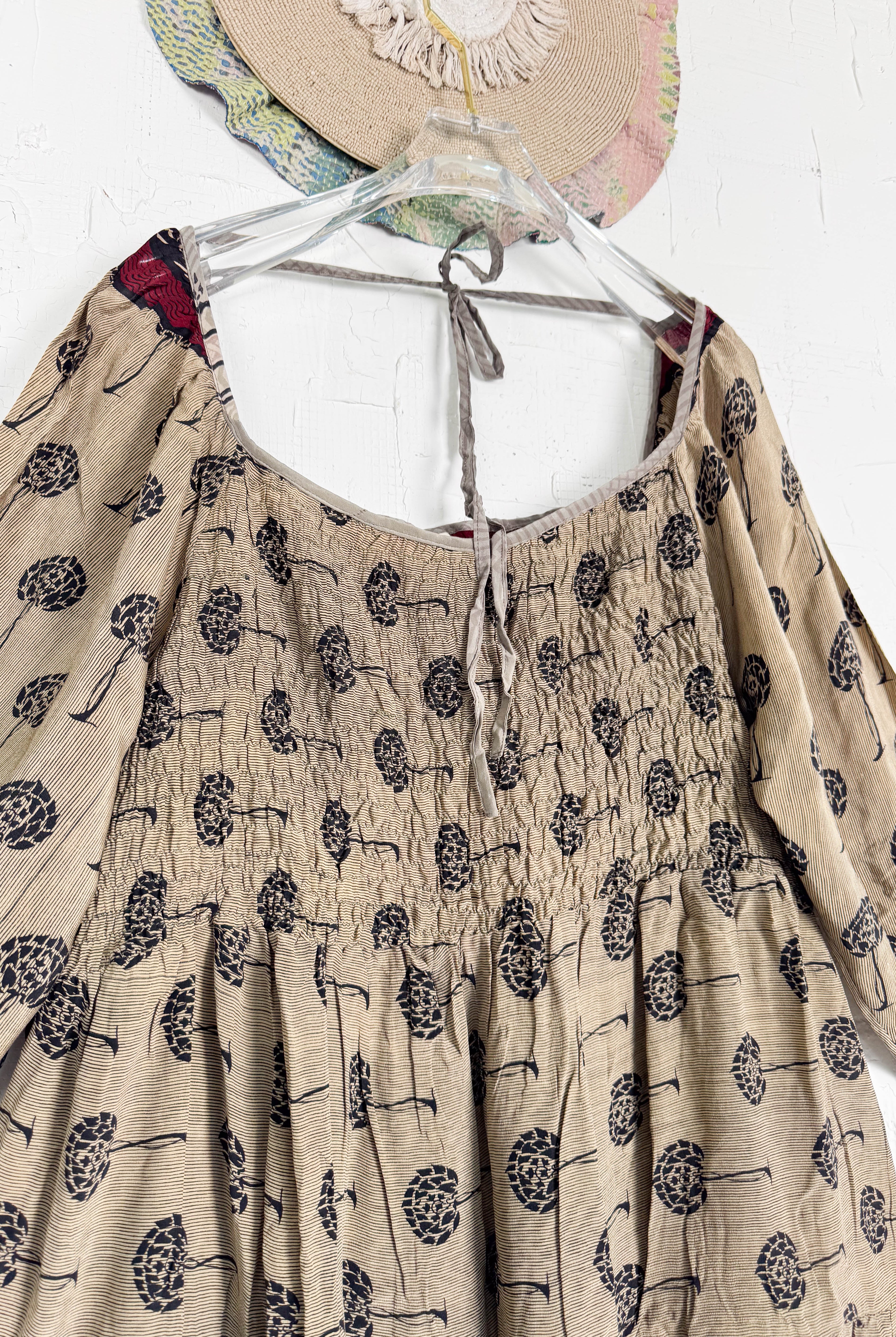 Tiered silk dress - Love Protect Sustain