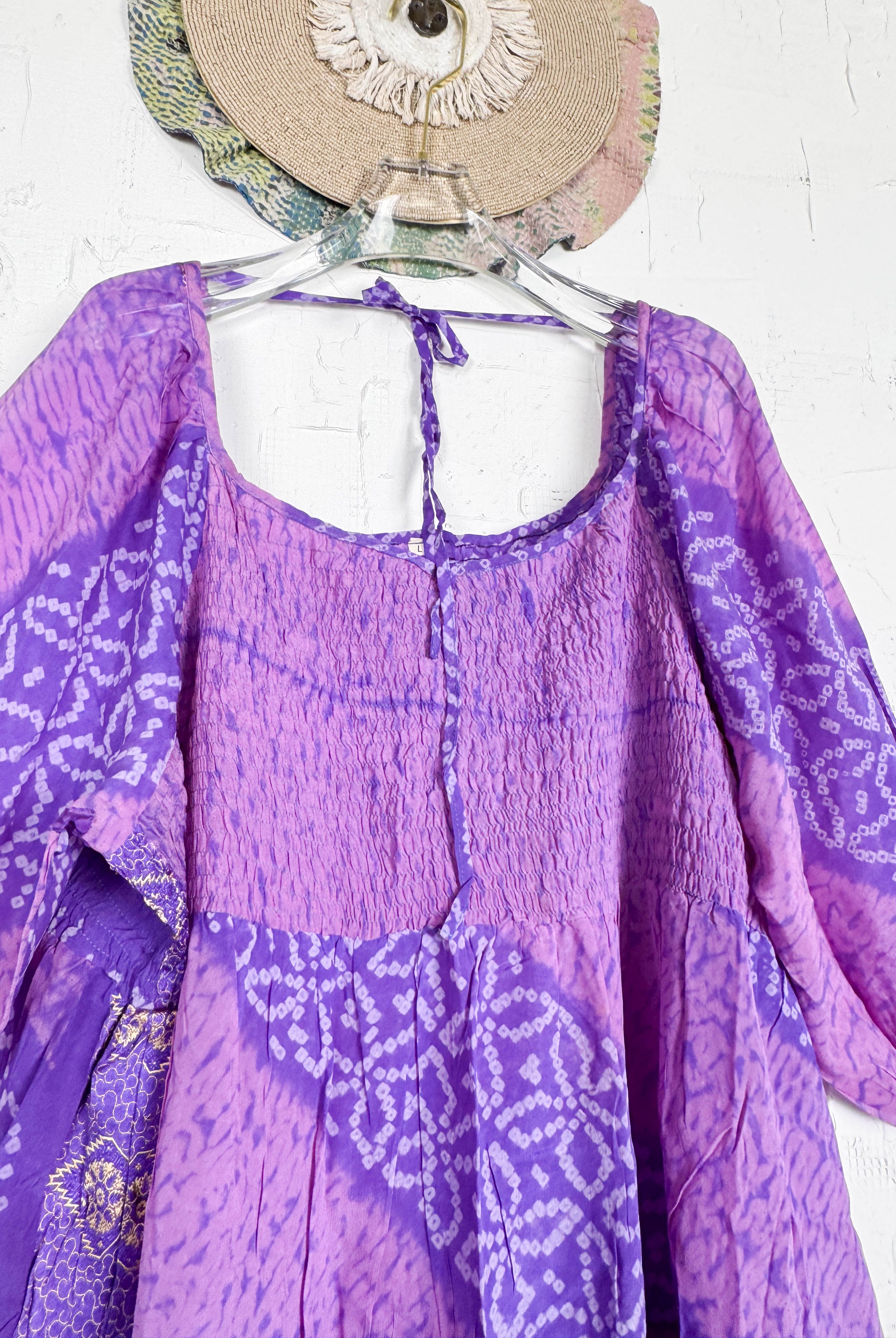 Tiered silk dress - Love Protect Sustain