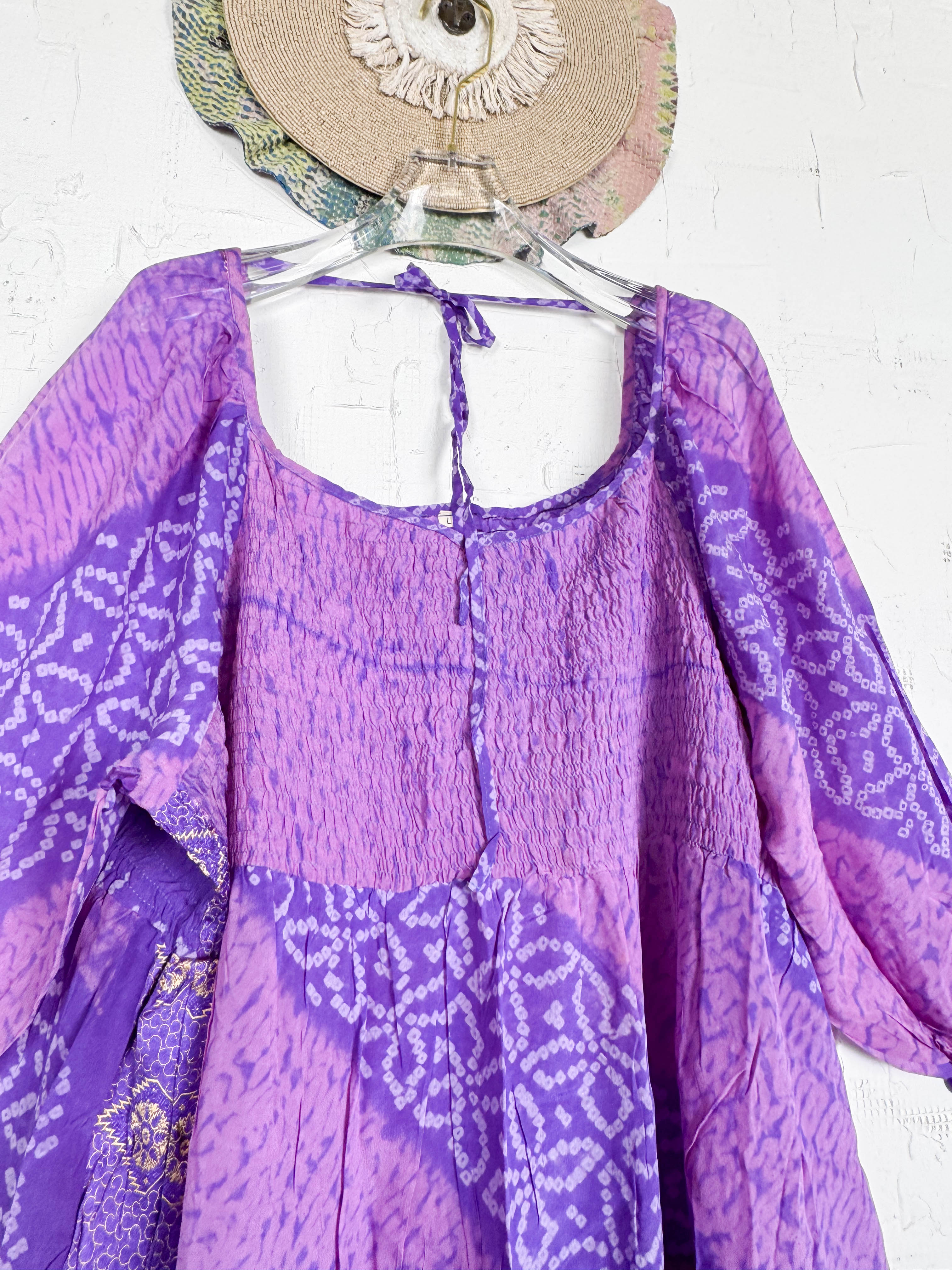 Tiered silk dress - Love Protect Sustain