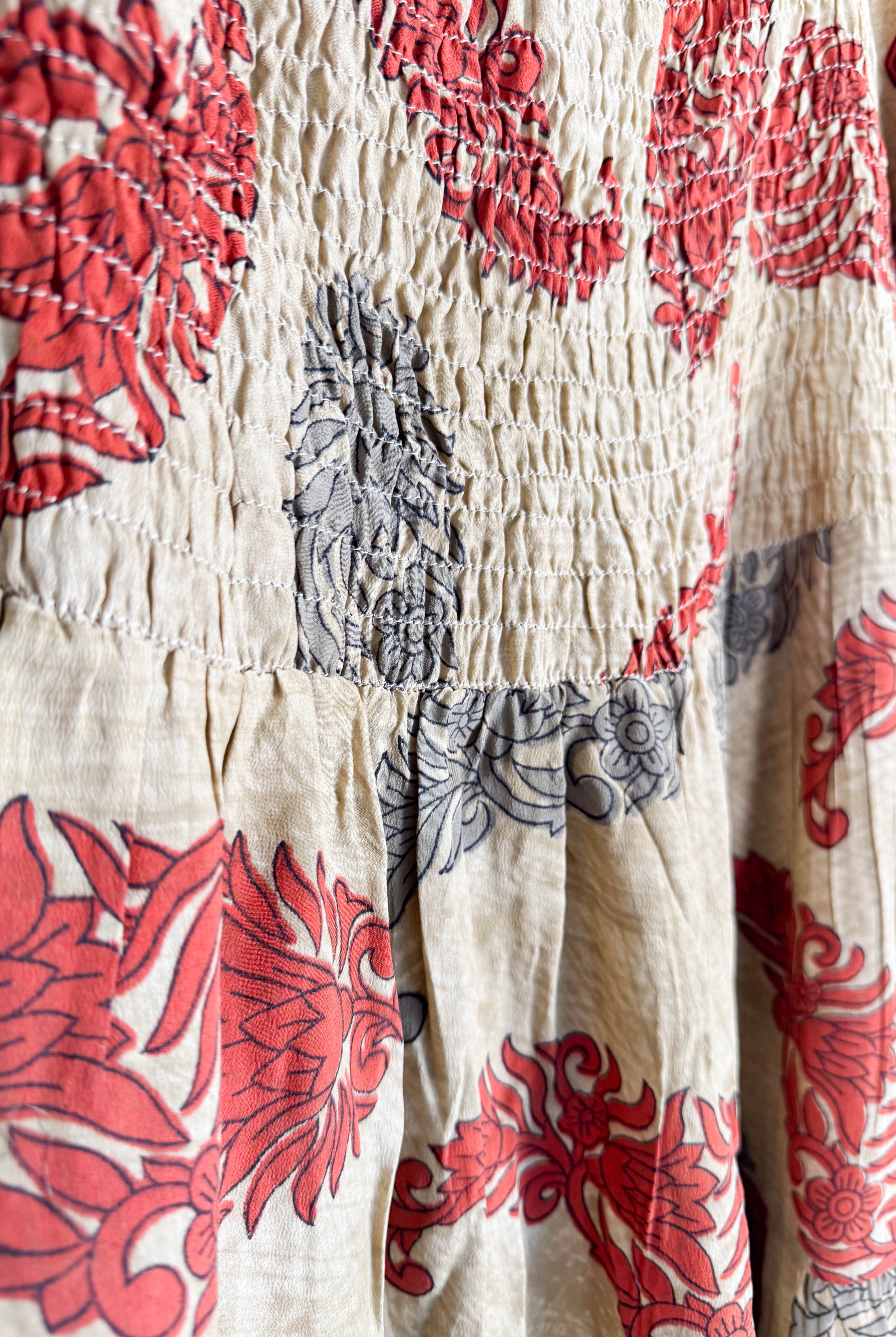 Tiered silk dress - Love Protect Sustain