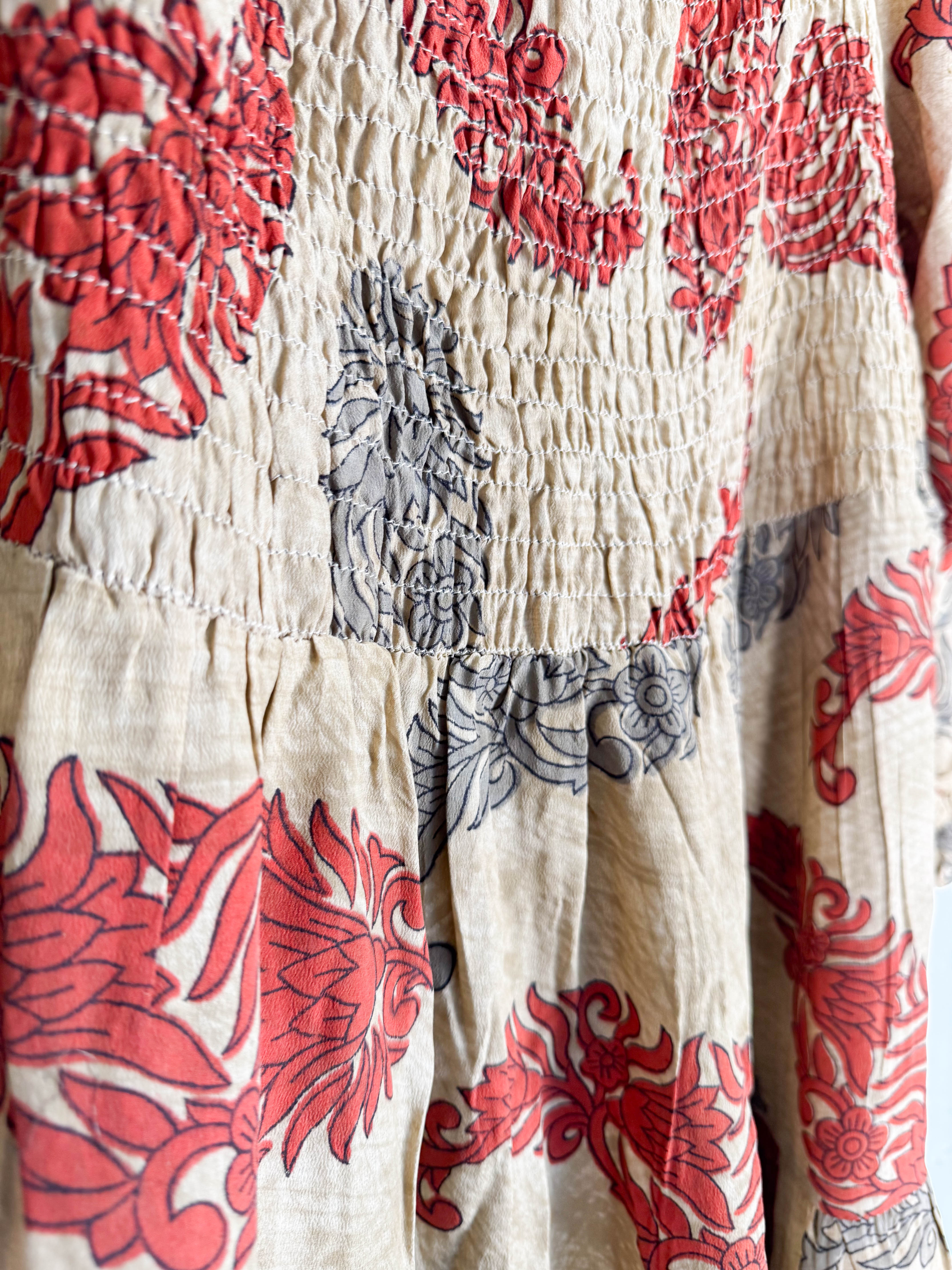 Tiered silk dress - Love Protect Sustain