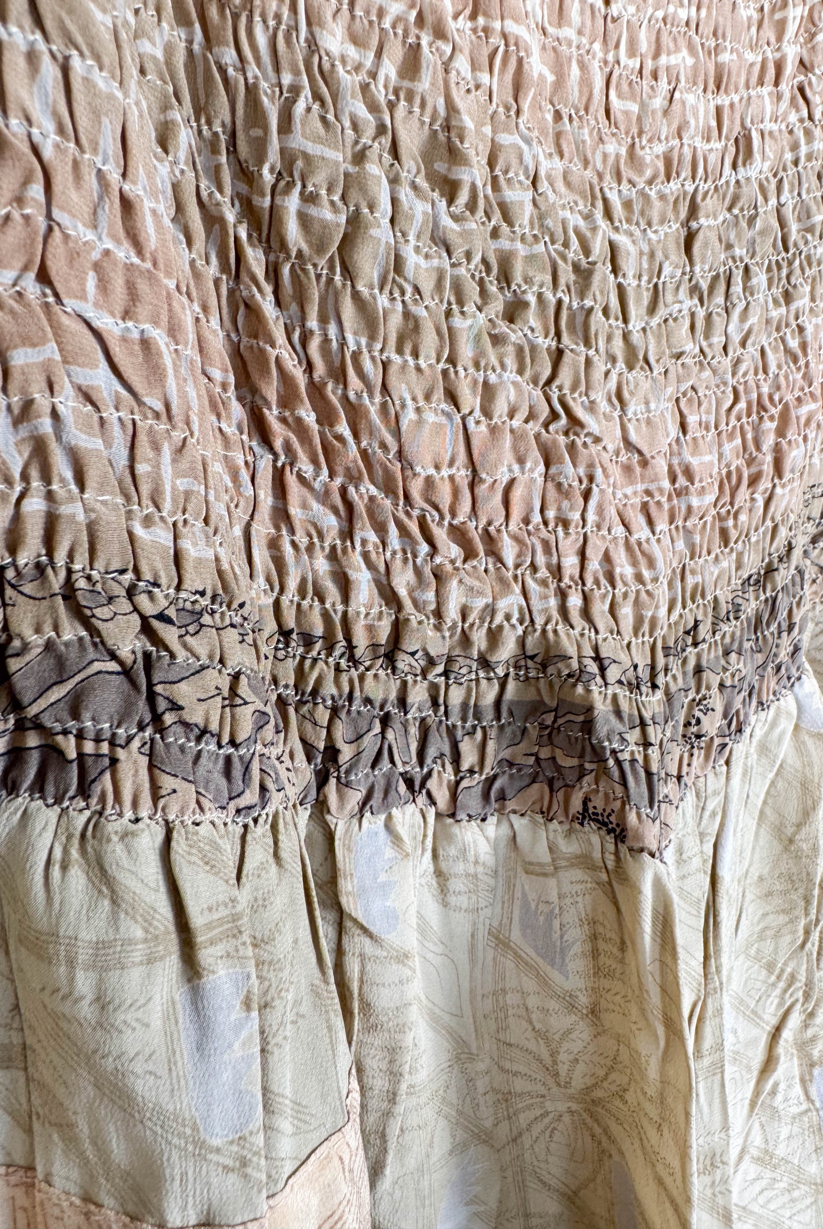 Tiered silk dress - Love Protect Sustain