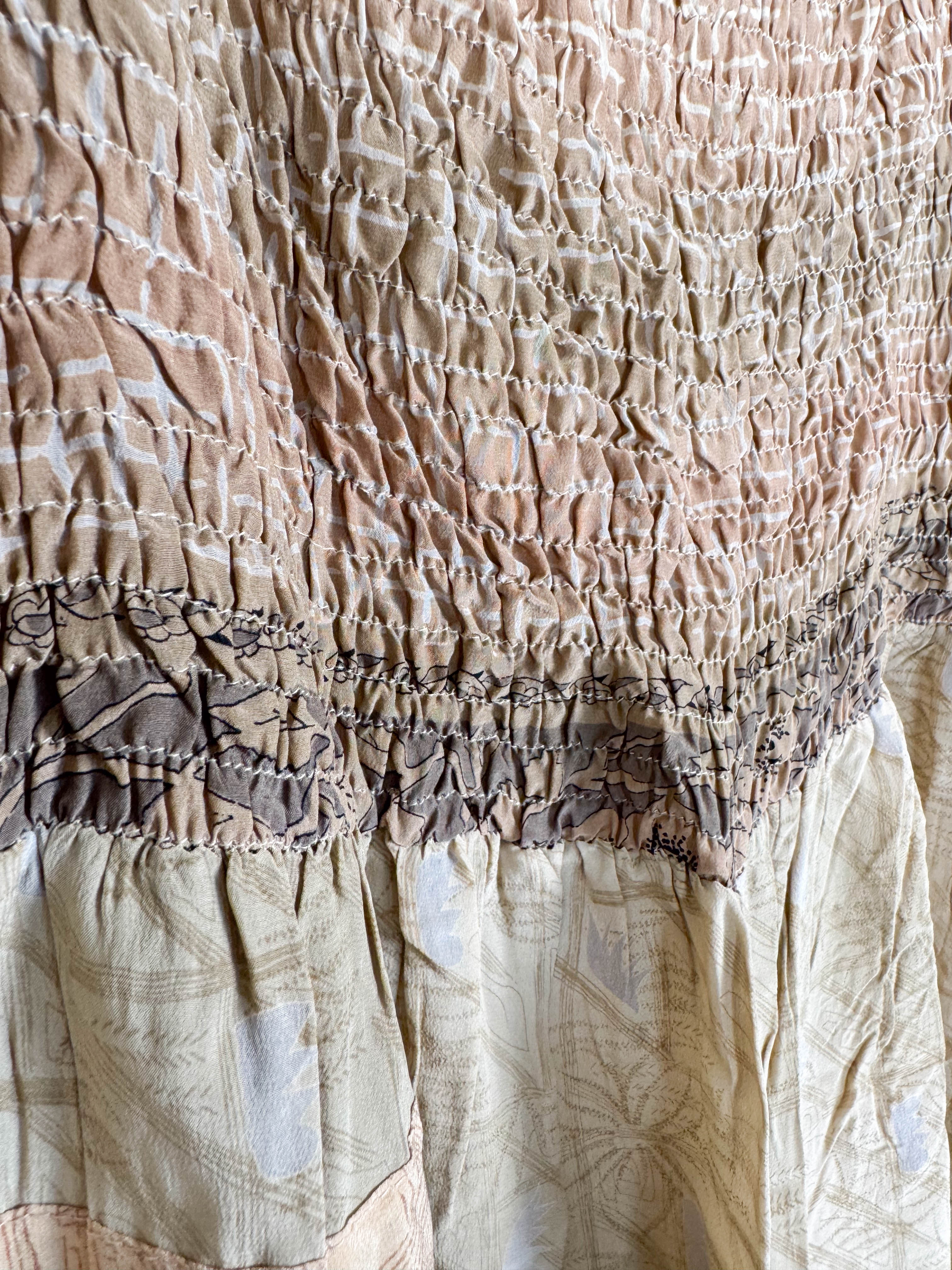 Tiered silk dress - Love Protect Sustain