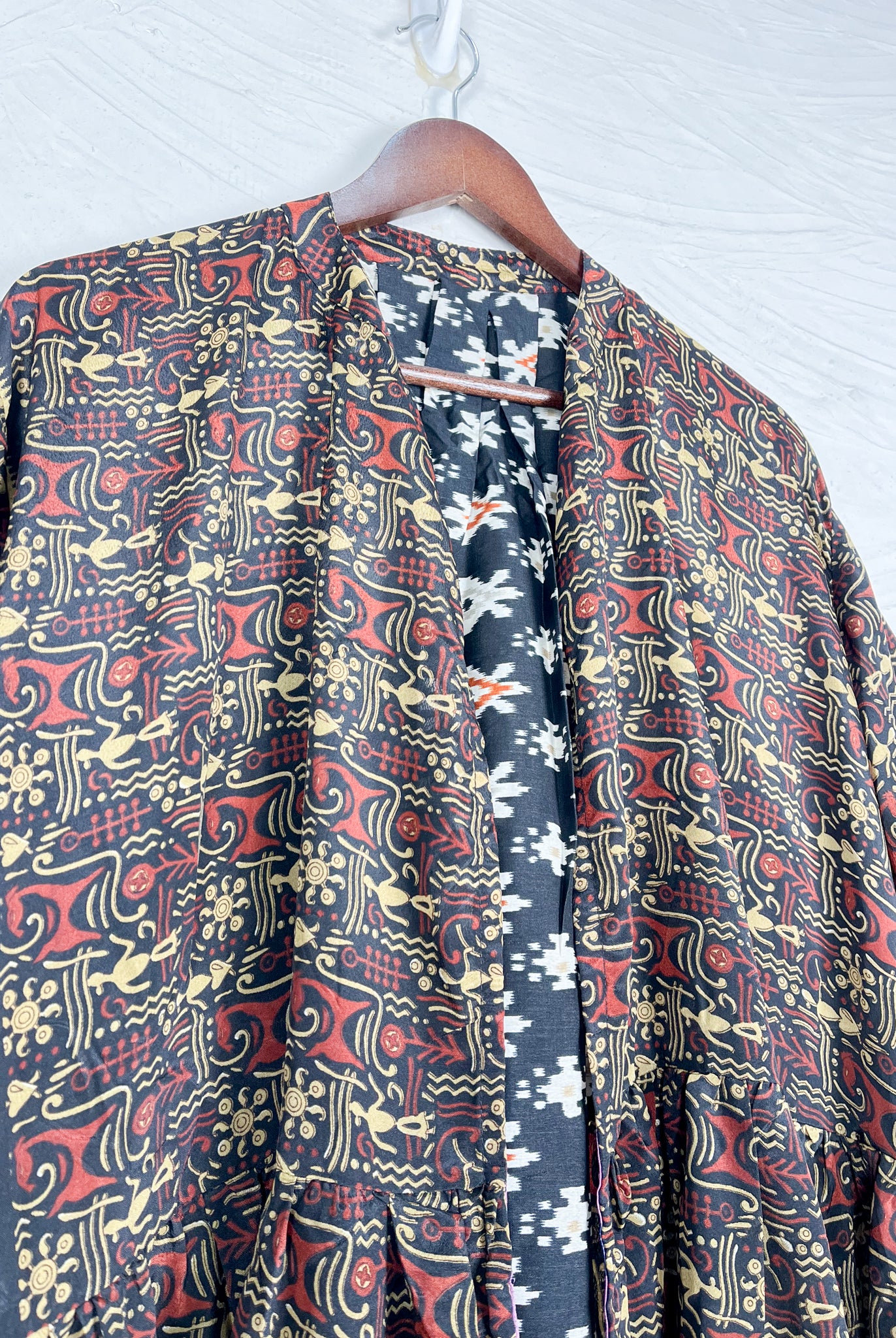 Tiered silk long dress - Love Protect Sustain