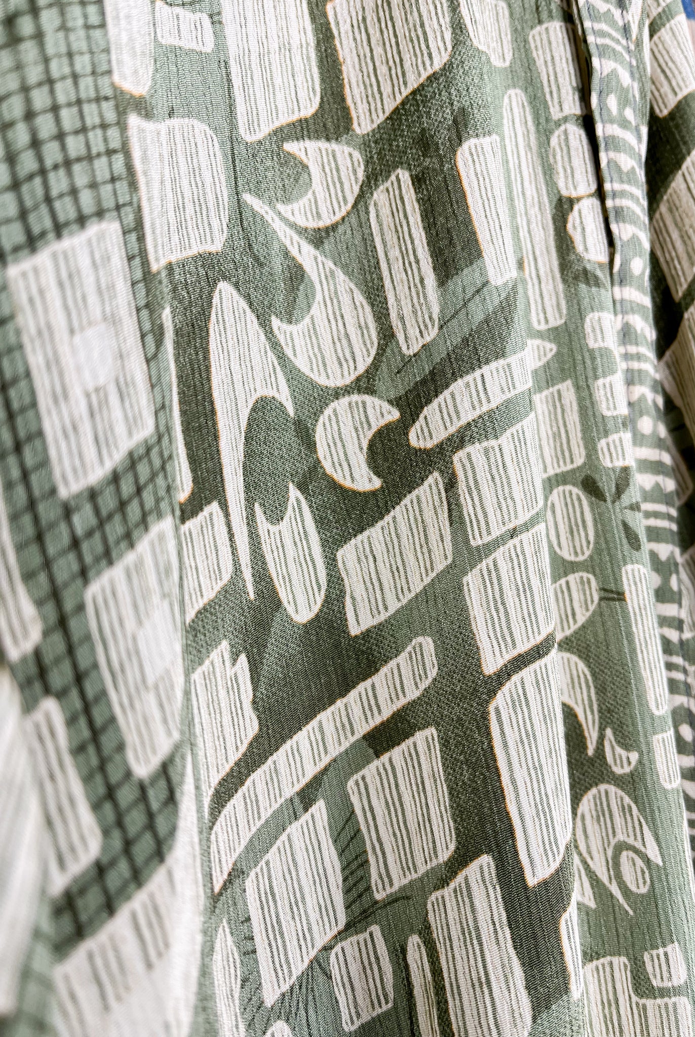 Tiered silk long dress - Love Protect Sustain