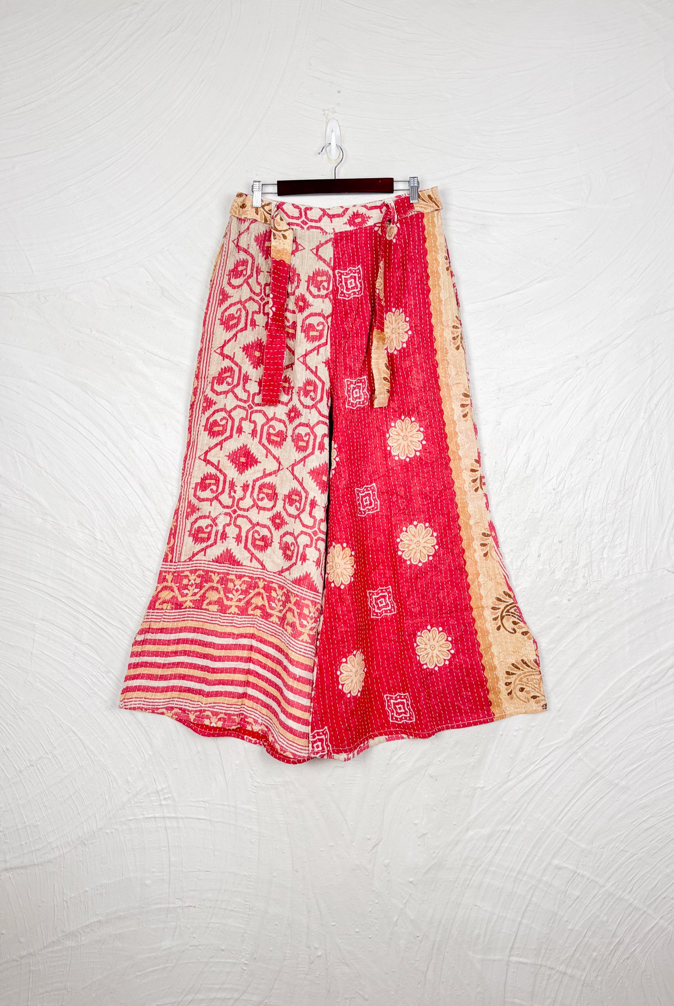 Tie waist Kantha pants - Love Protect Sustain