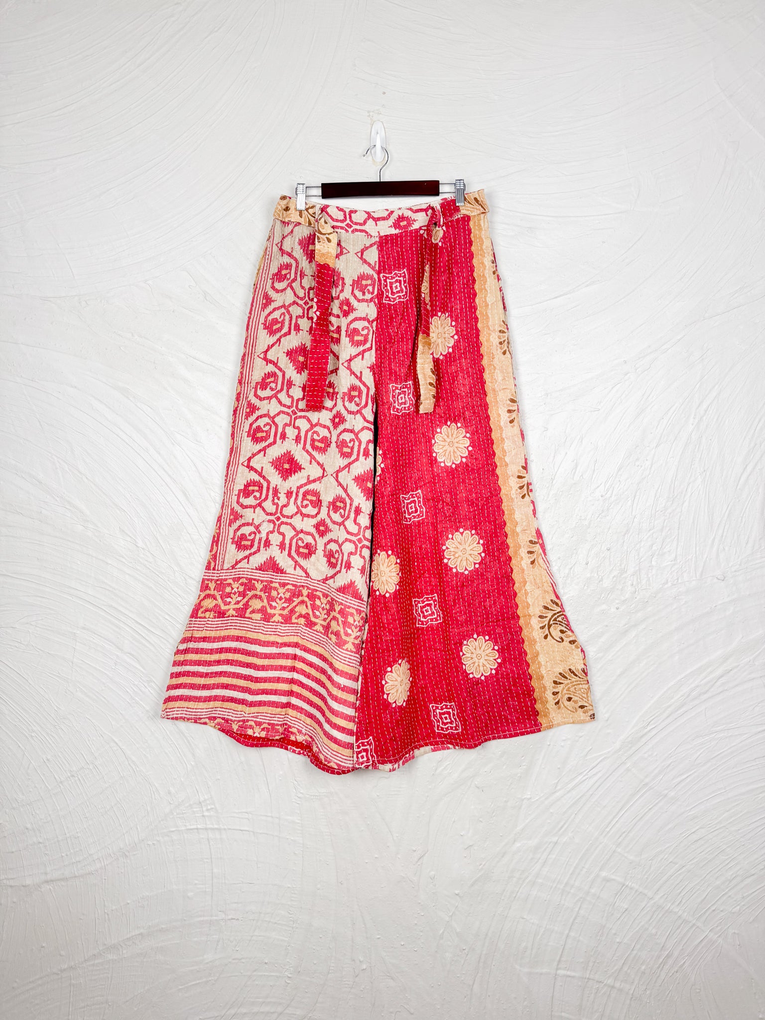 Tie waist Kantha pants - Love Protect Sustain