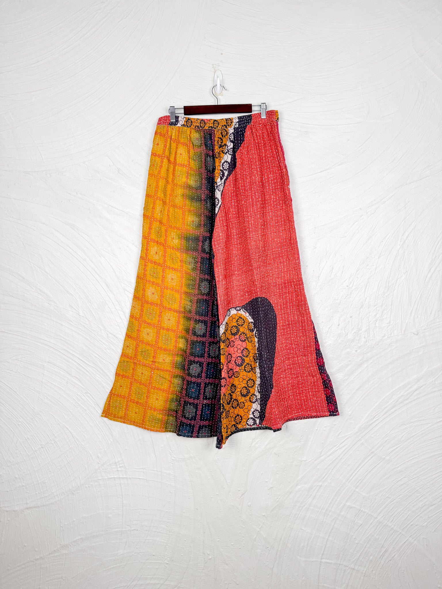 Tie waist Kantha pants - Love Protect Sustain
