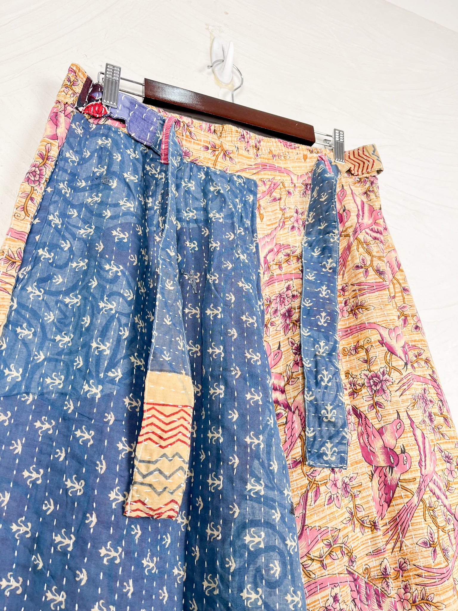 Tie waist Kantha pants - Love Protect Sustain