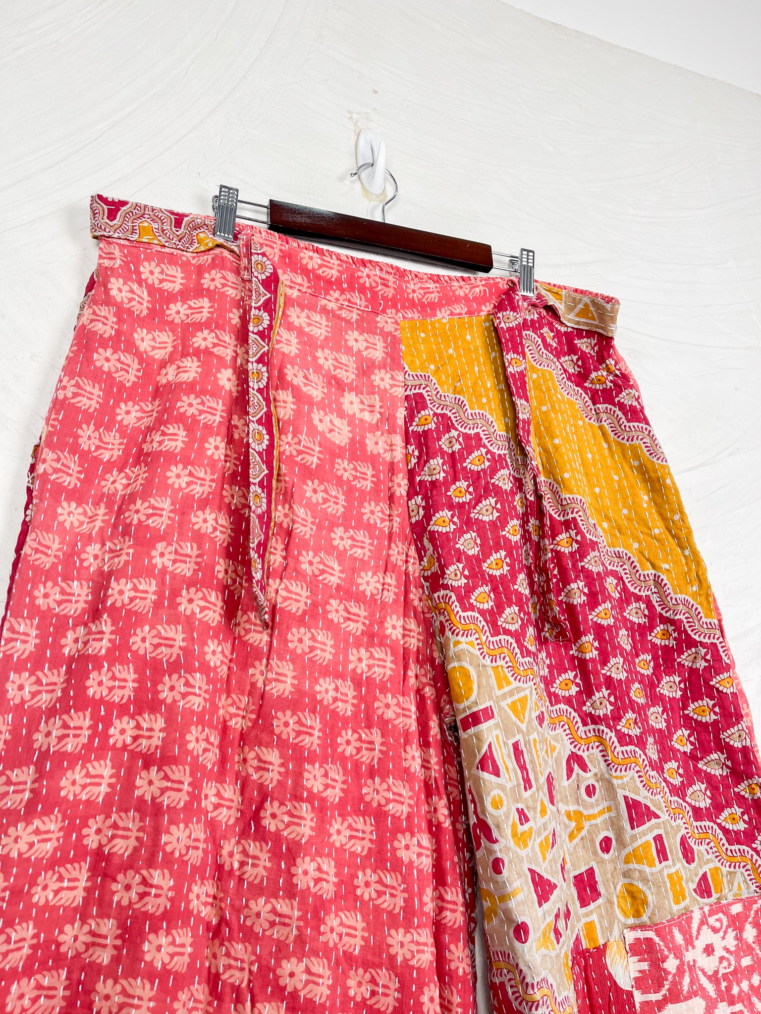 Tie waist Kantha pants - Love Protect Sustain