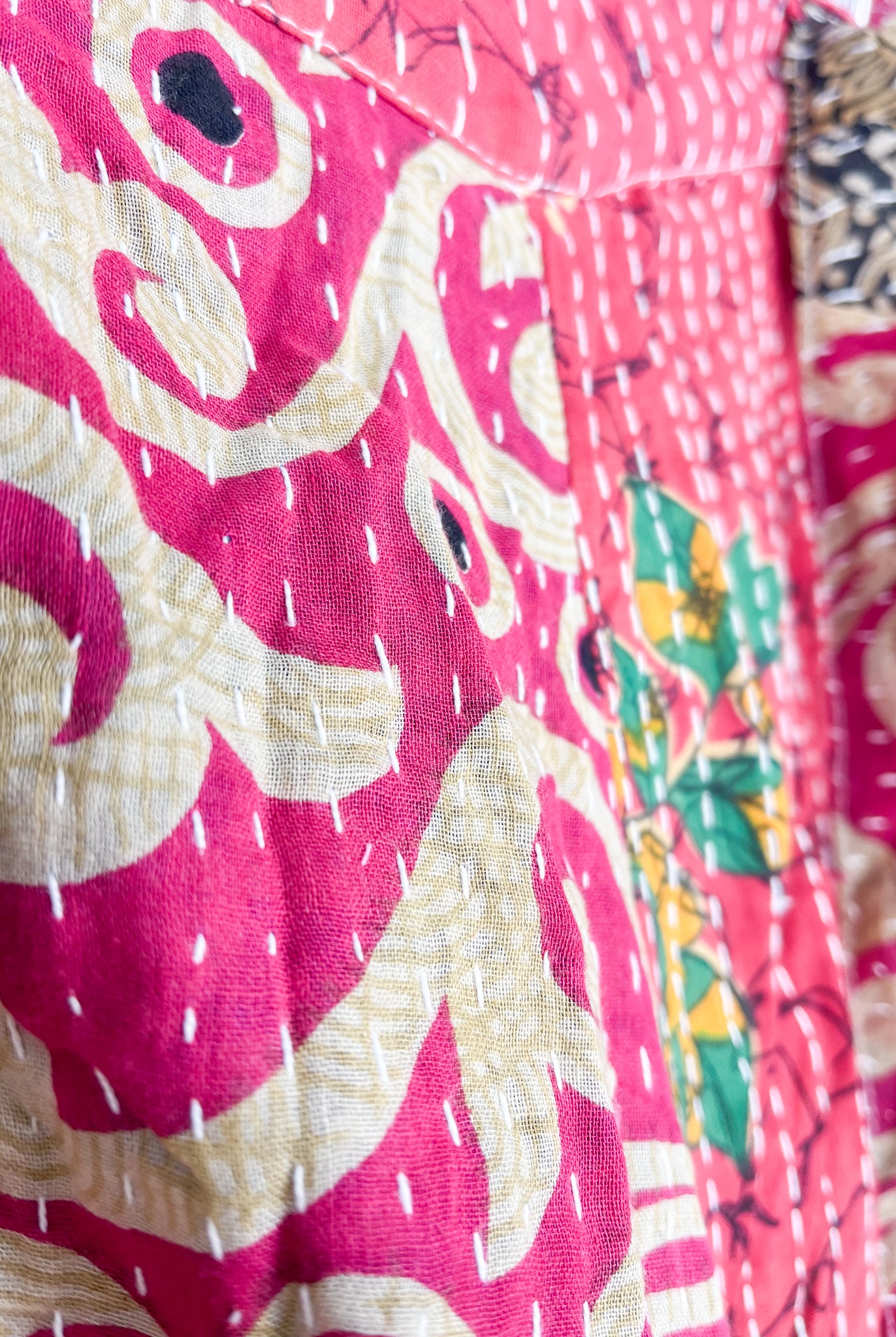 Tie waist Kantha pants - Love Protect Sustain