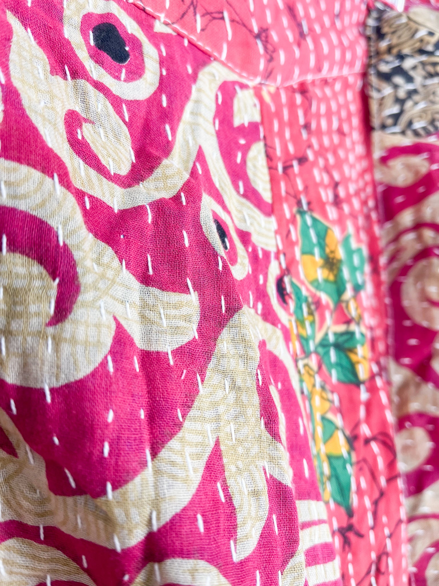 Tie waist Kantha pants - Love Protect Sustain