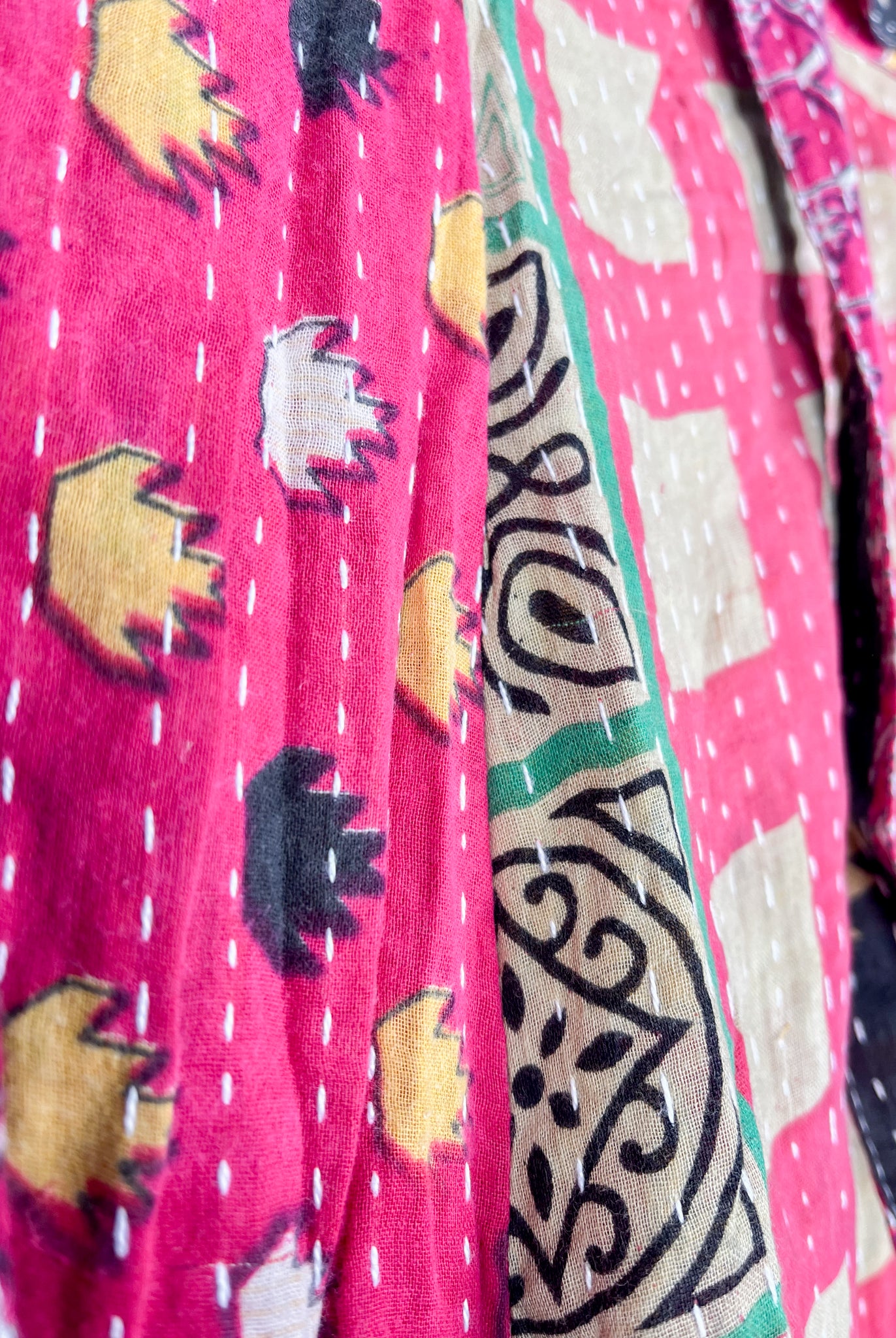 Tie waist Kantha pants - Love Protect Sustain