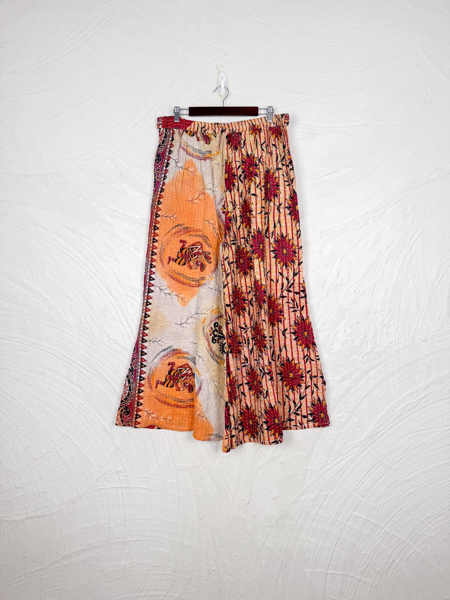 Tie waist Kantha pants - Love Protect Sustain