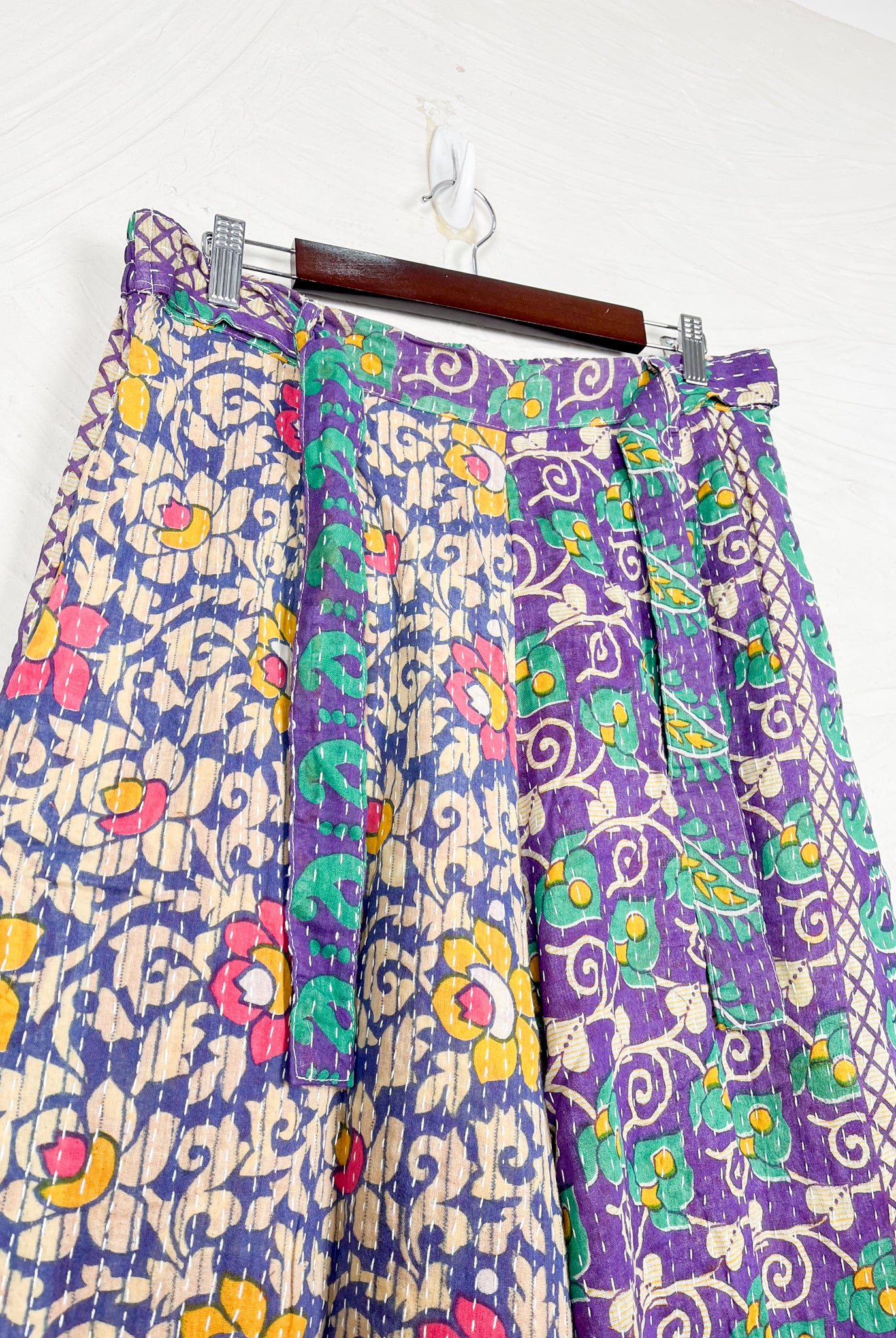 Tie waist Kantha pants - Love Protect Sustain