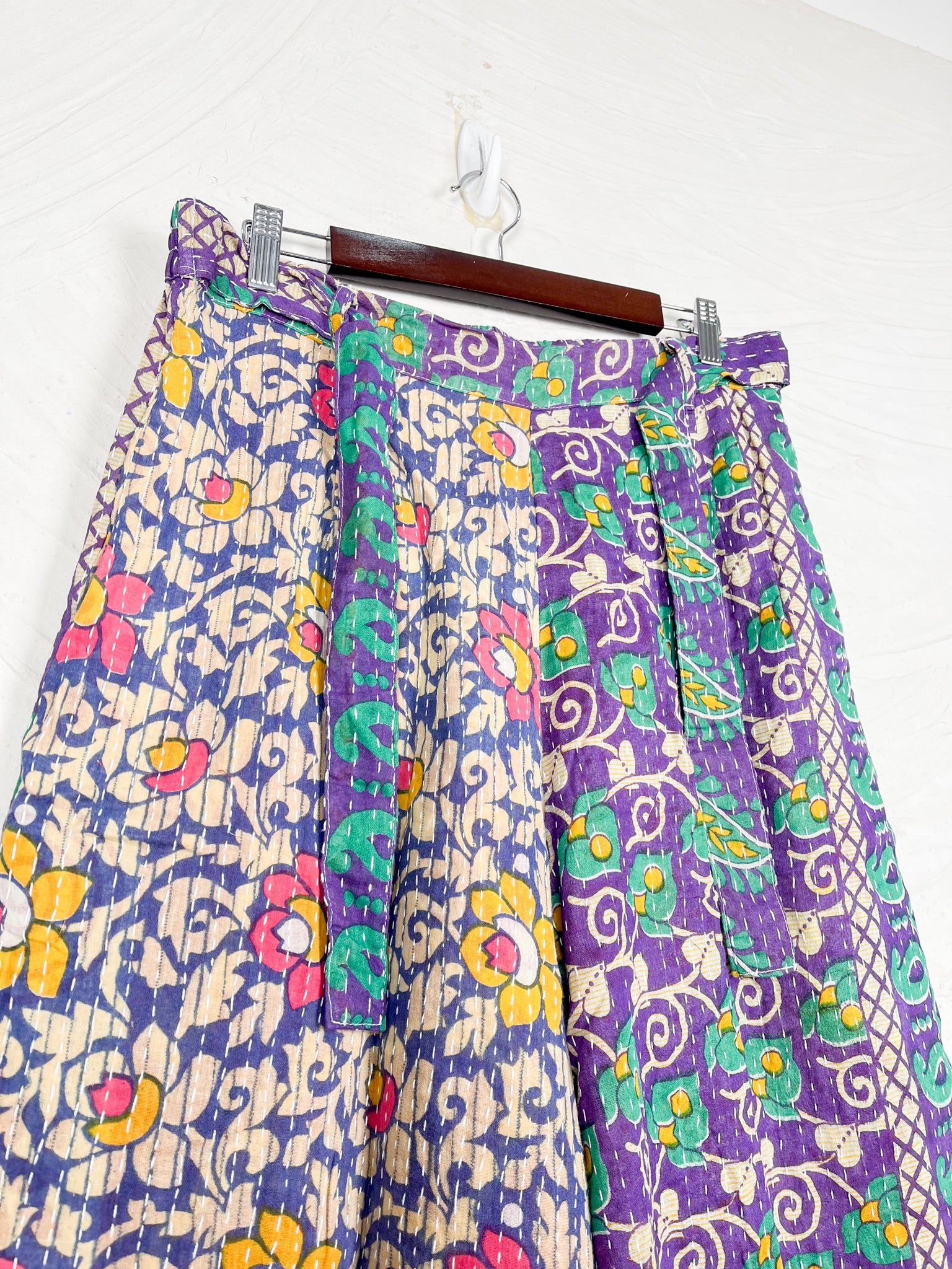 Tie waist Kantha pants - Love Protect Sustain