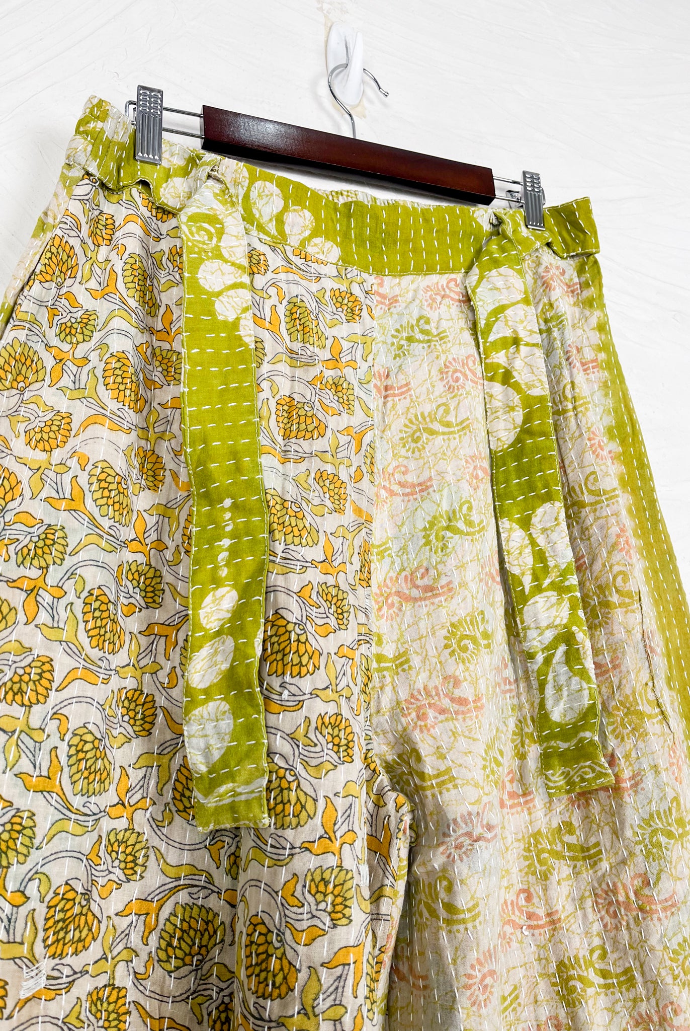 Tie waist Kantha pants - Love Protect Sustain