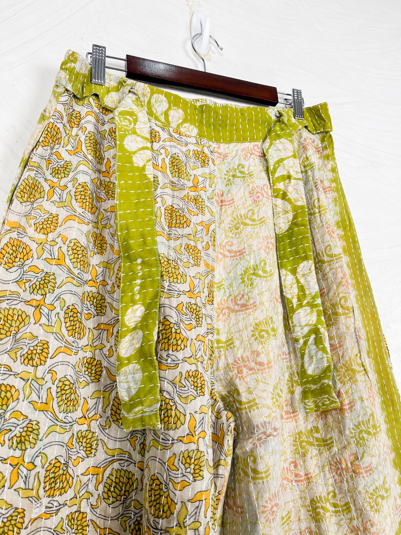 Tie waist Kantha pants - Love Protect Sustain
