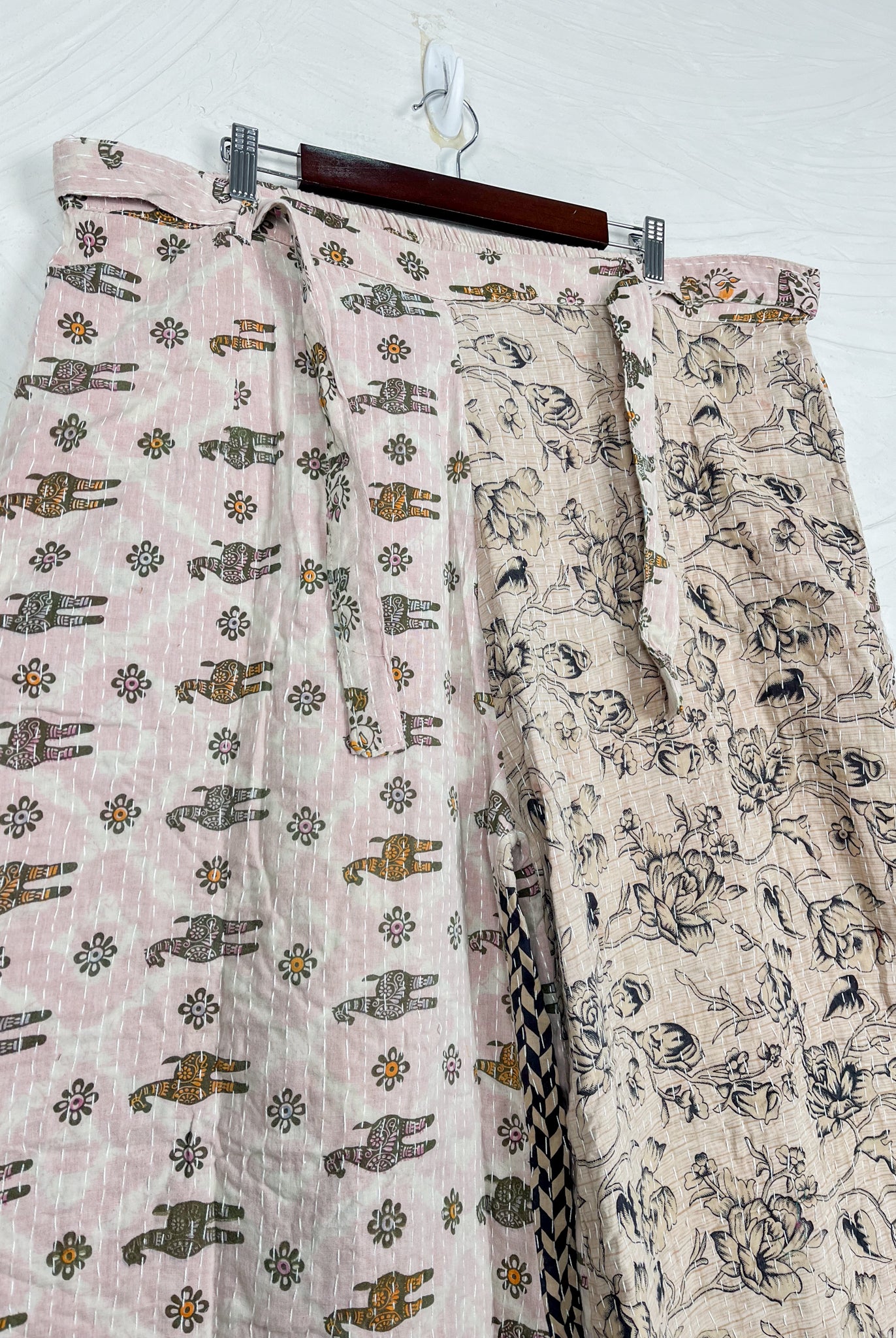 Tie waist Kantha pants - Love Protect Sustain