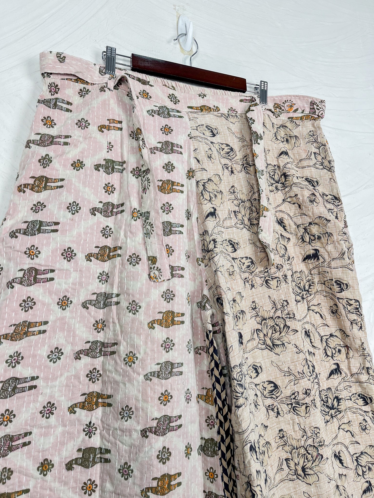 Tie waist Kantha pants - Love Protect Sustain