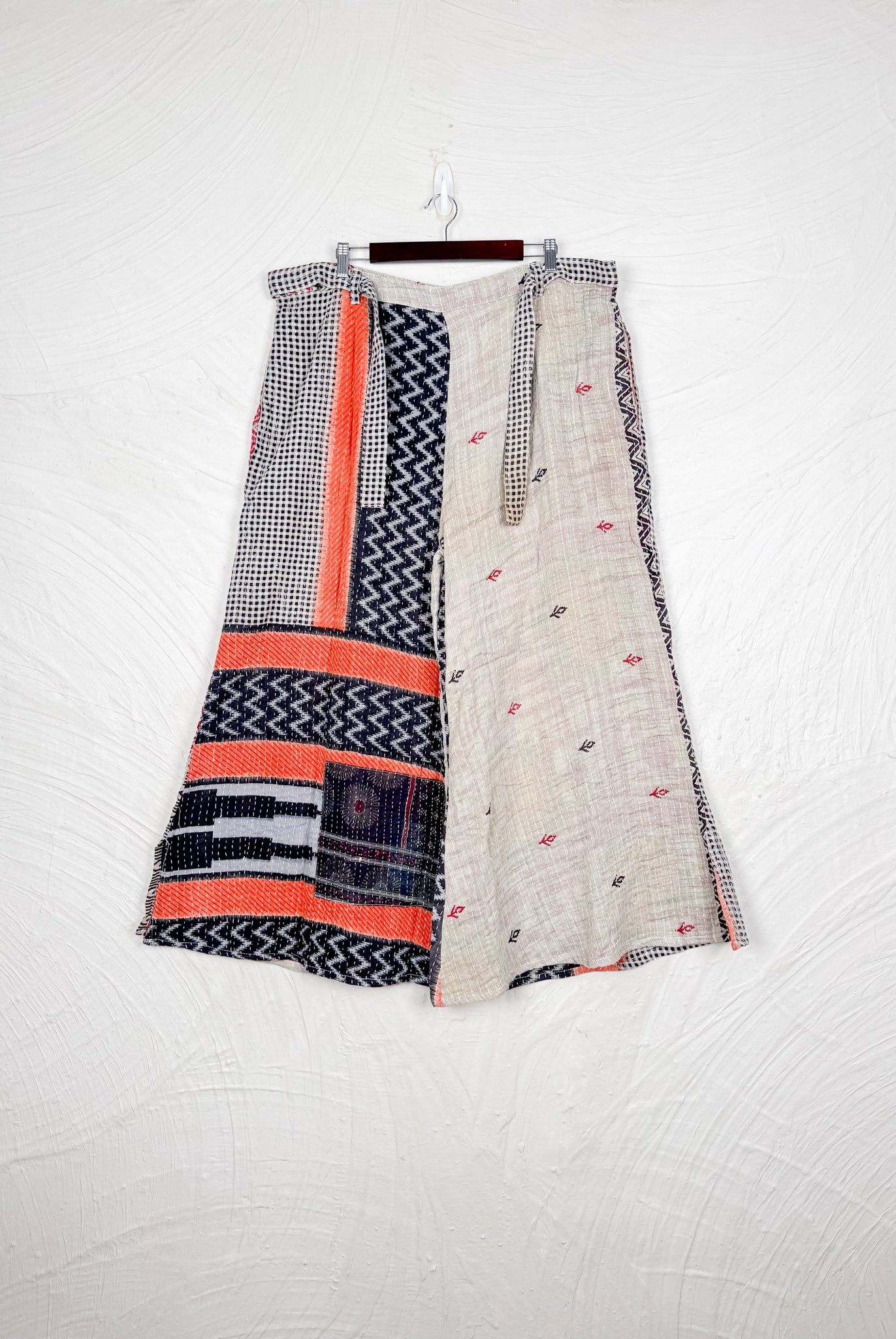 Tie waist Kantha pants - Love Protect Sustain
