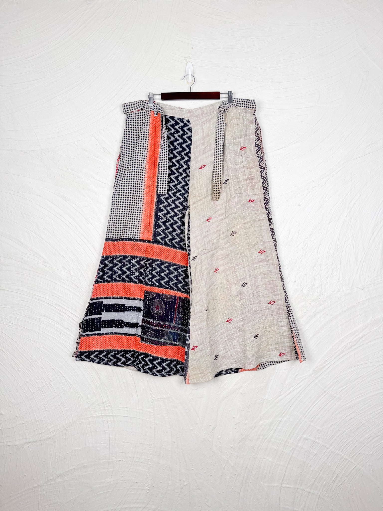 Tie waist Kantha pants - Love Protect Sustain