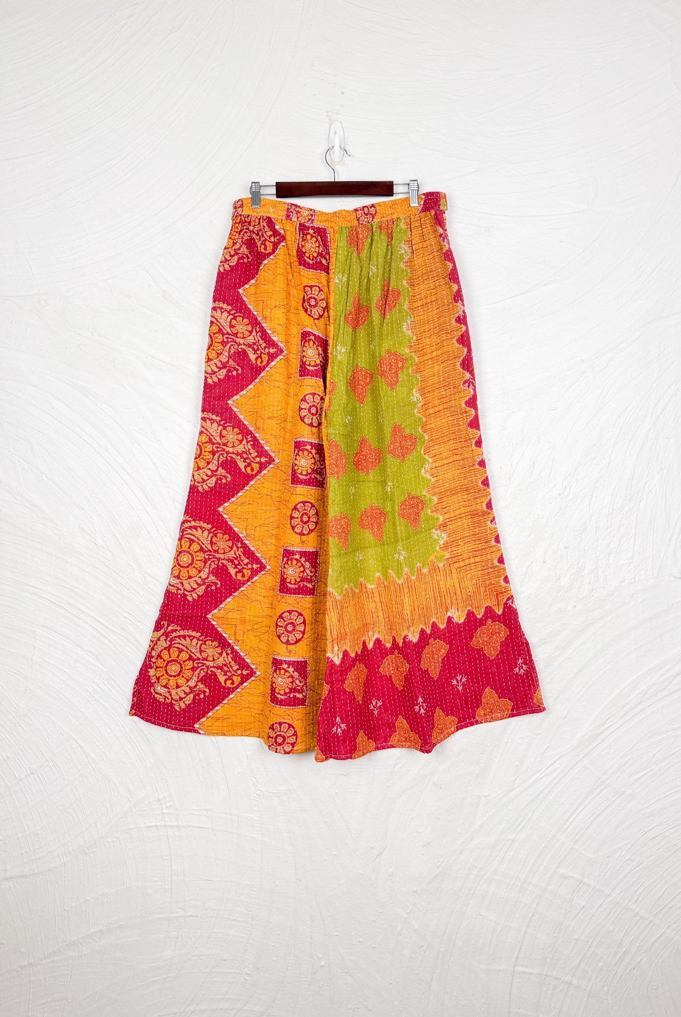Tie waist Kantha pants - Love Protect Sustain