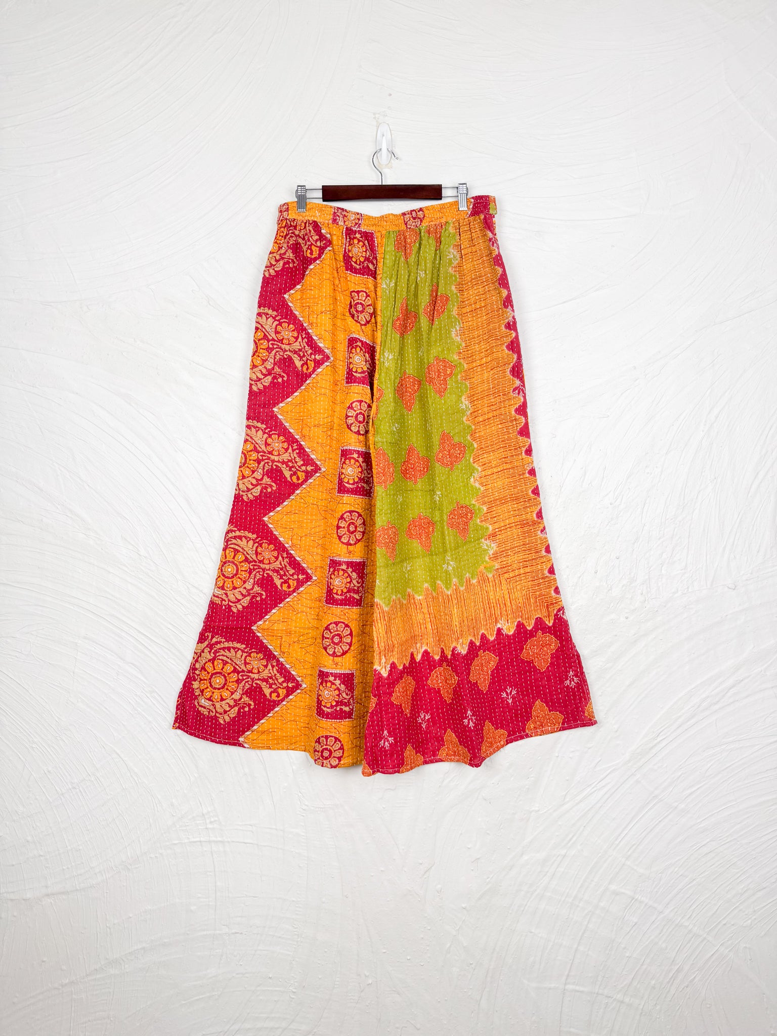 Tie waist Kantha pants - Love Protect Sustain