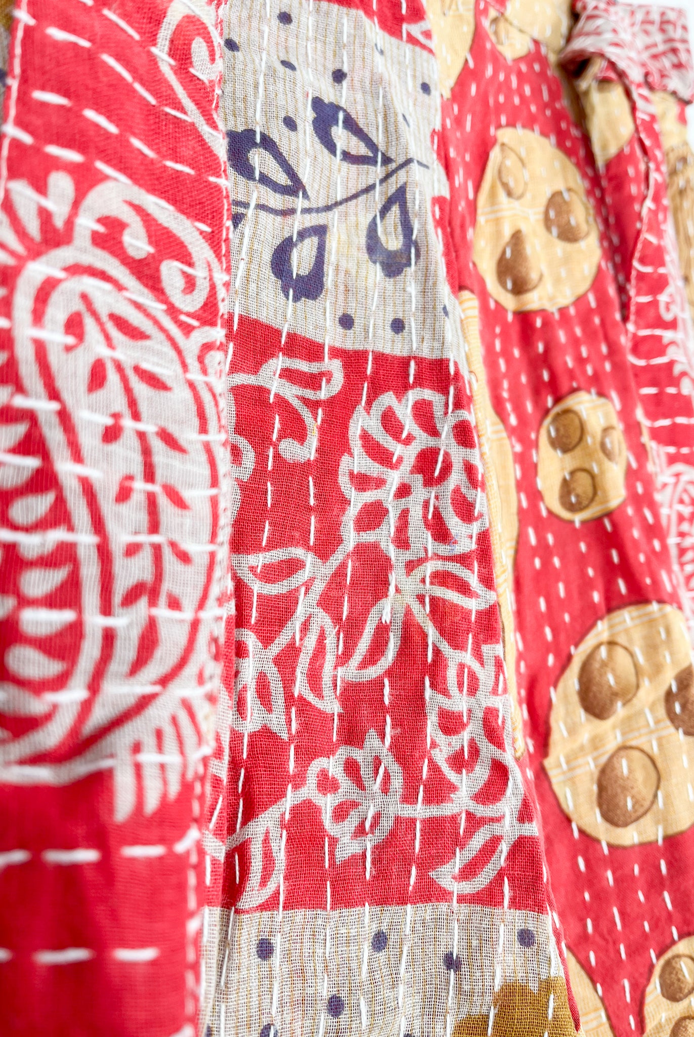 Tie waist Kantha pants - Love Protect Sustain