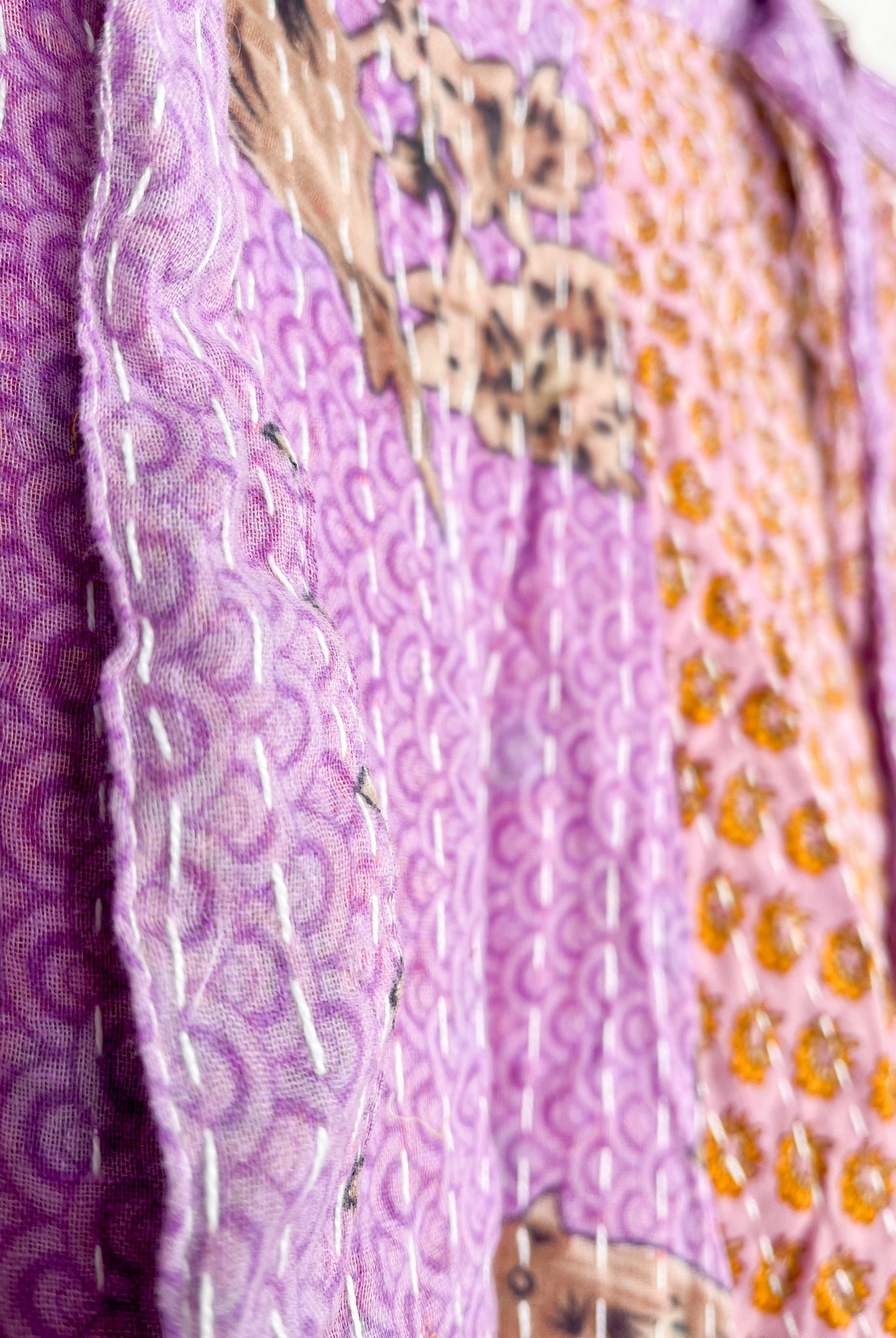 Tie waist Kantha pants - Love Protect Sustain