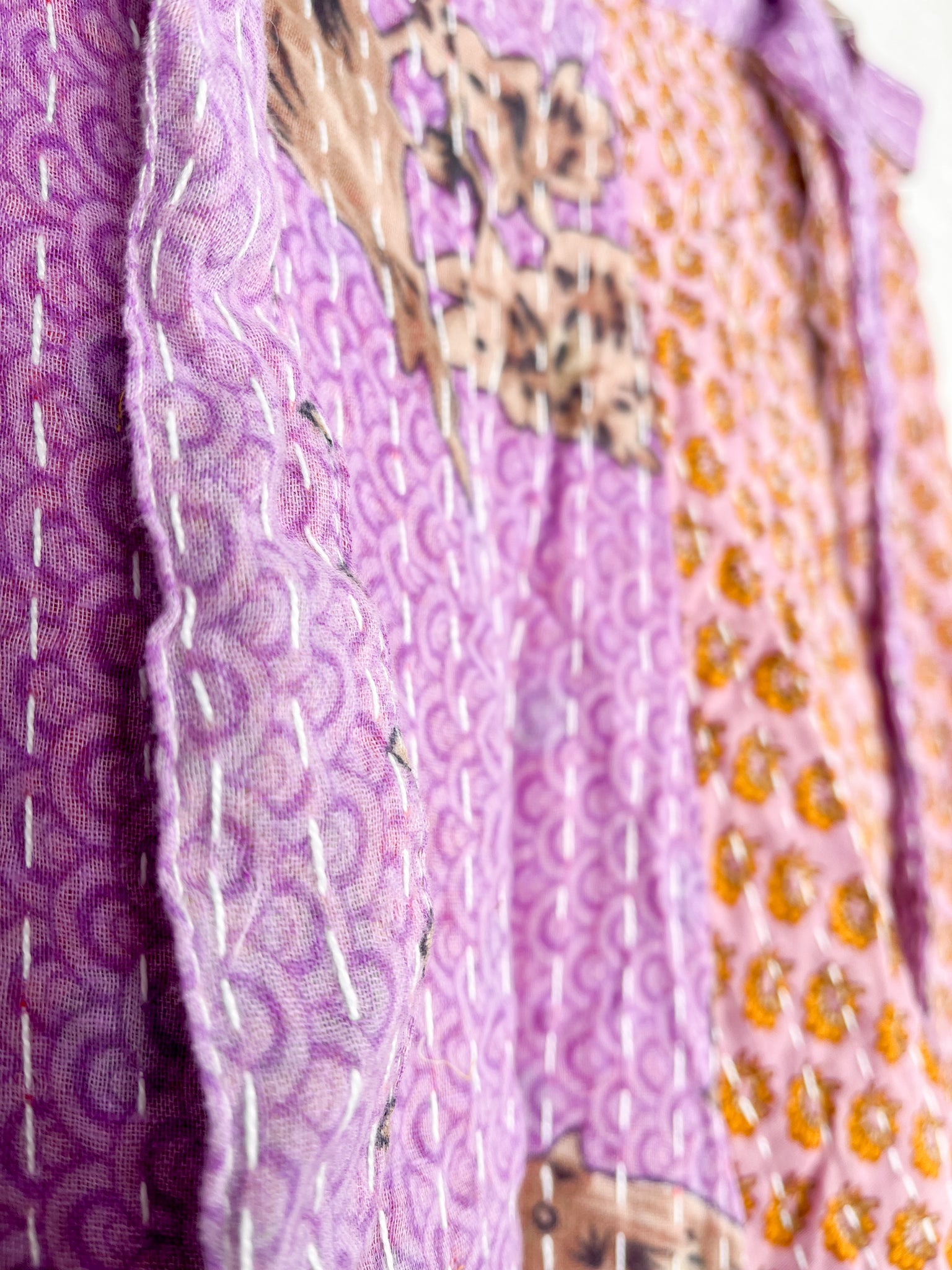 Tie waist Kantha pants - Love Protect Sustain