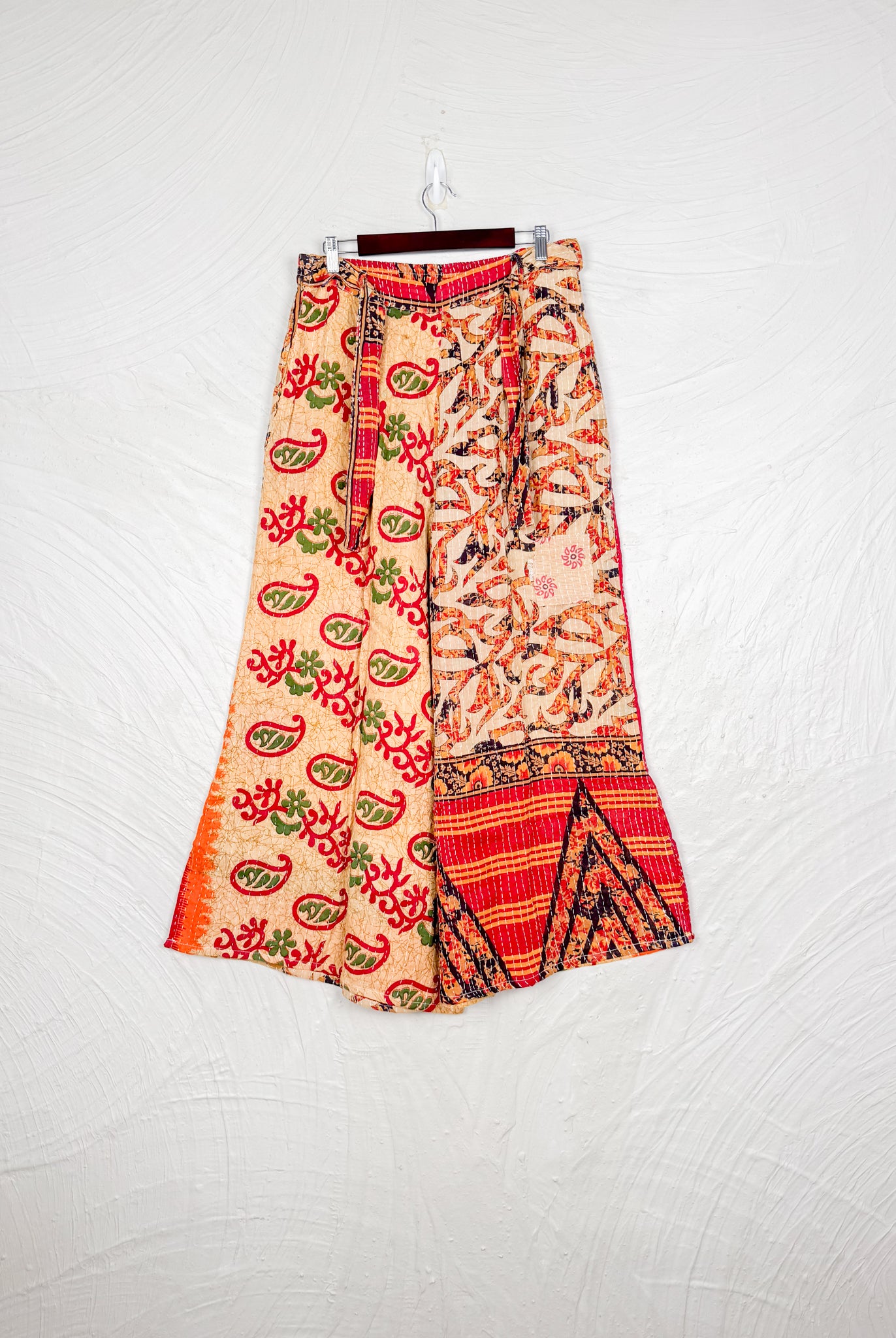 Tie waist Kantha pants - Love Protect Sustain