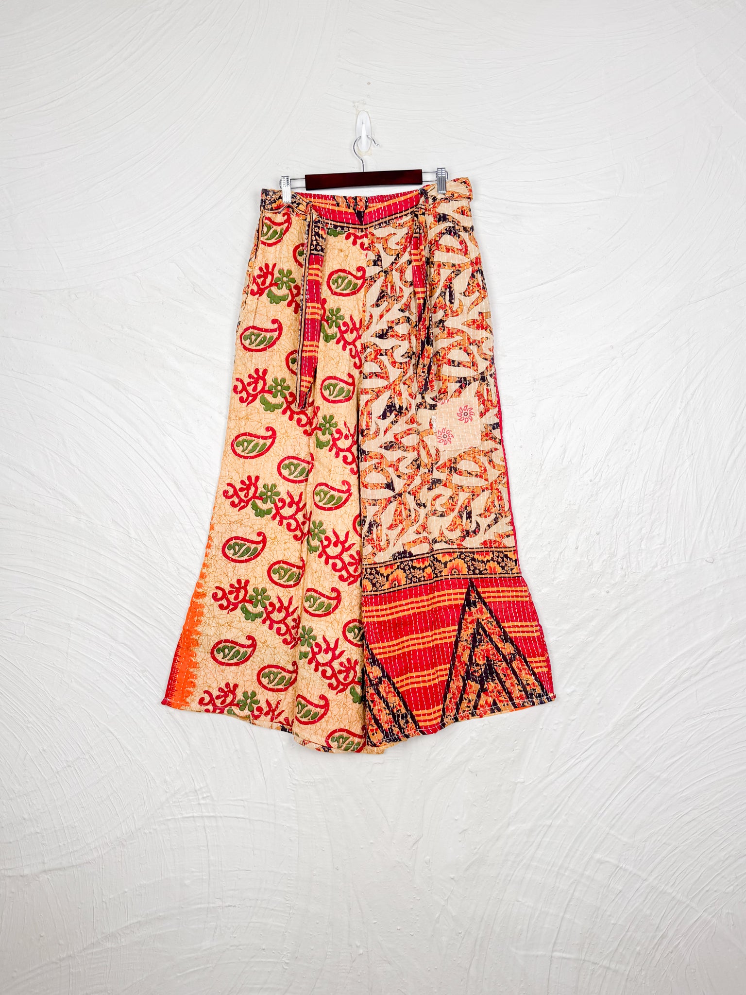 Tie waist Kantha pants - Love Protect Sustain