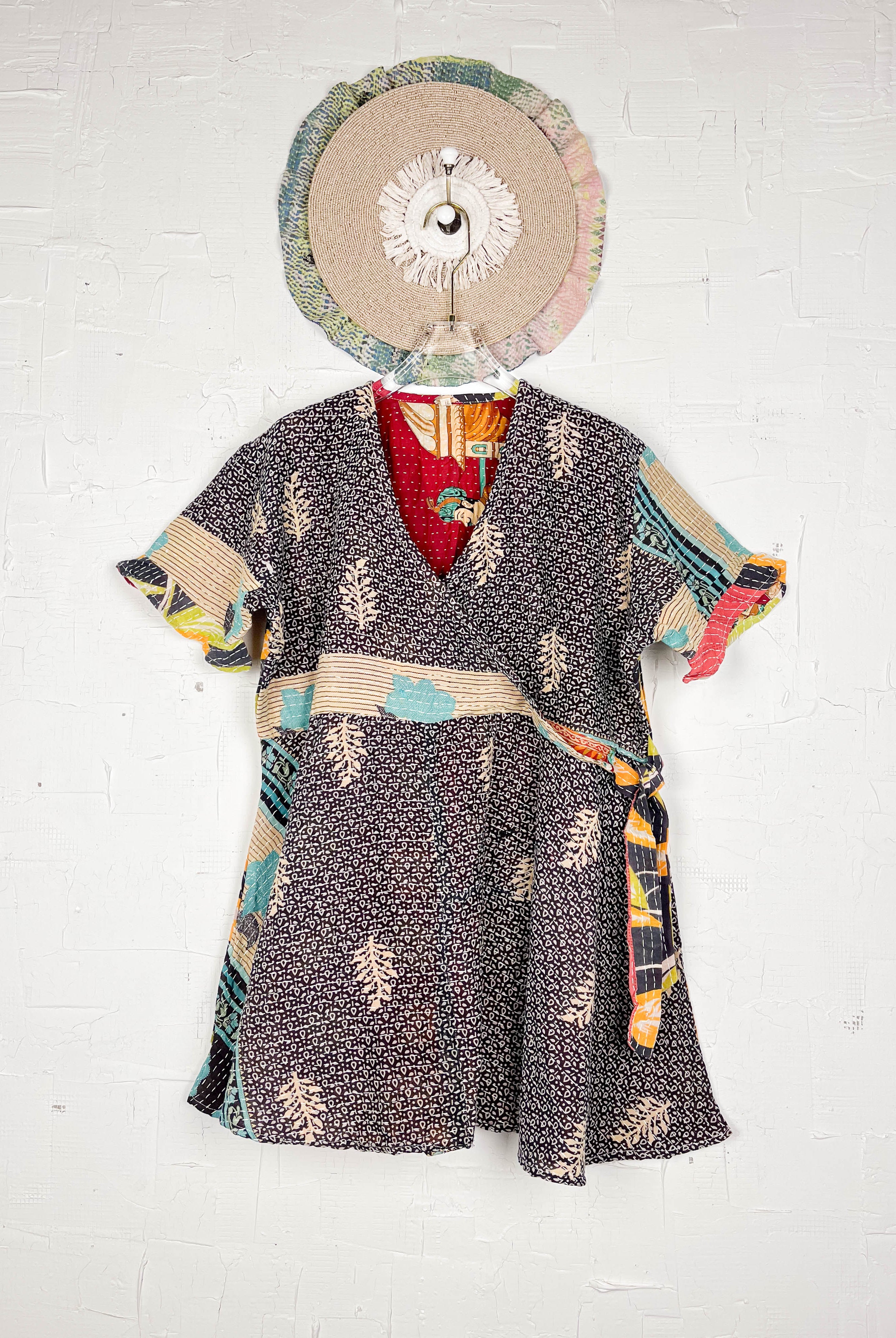 Unique print midi dress- Love Protect Sustain