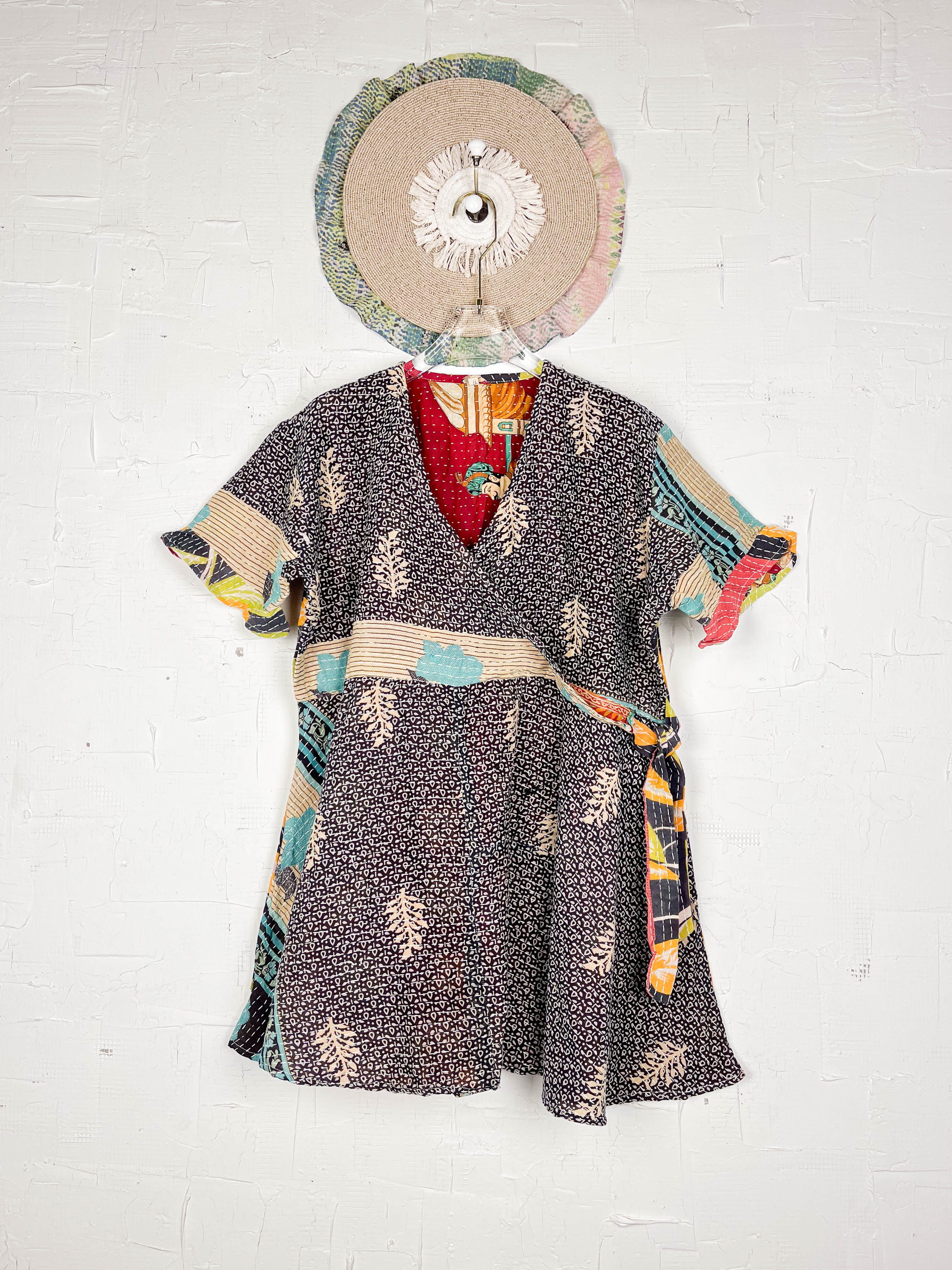 Unique print midi dress- Love Protect Sustain