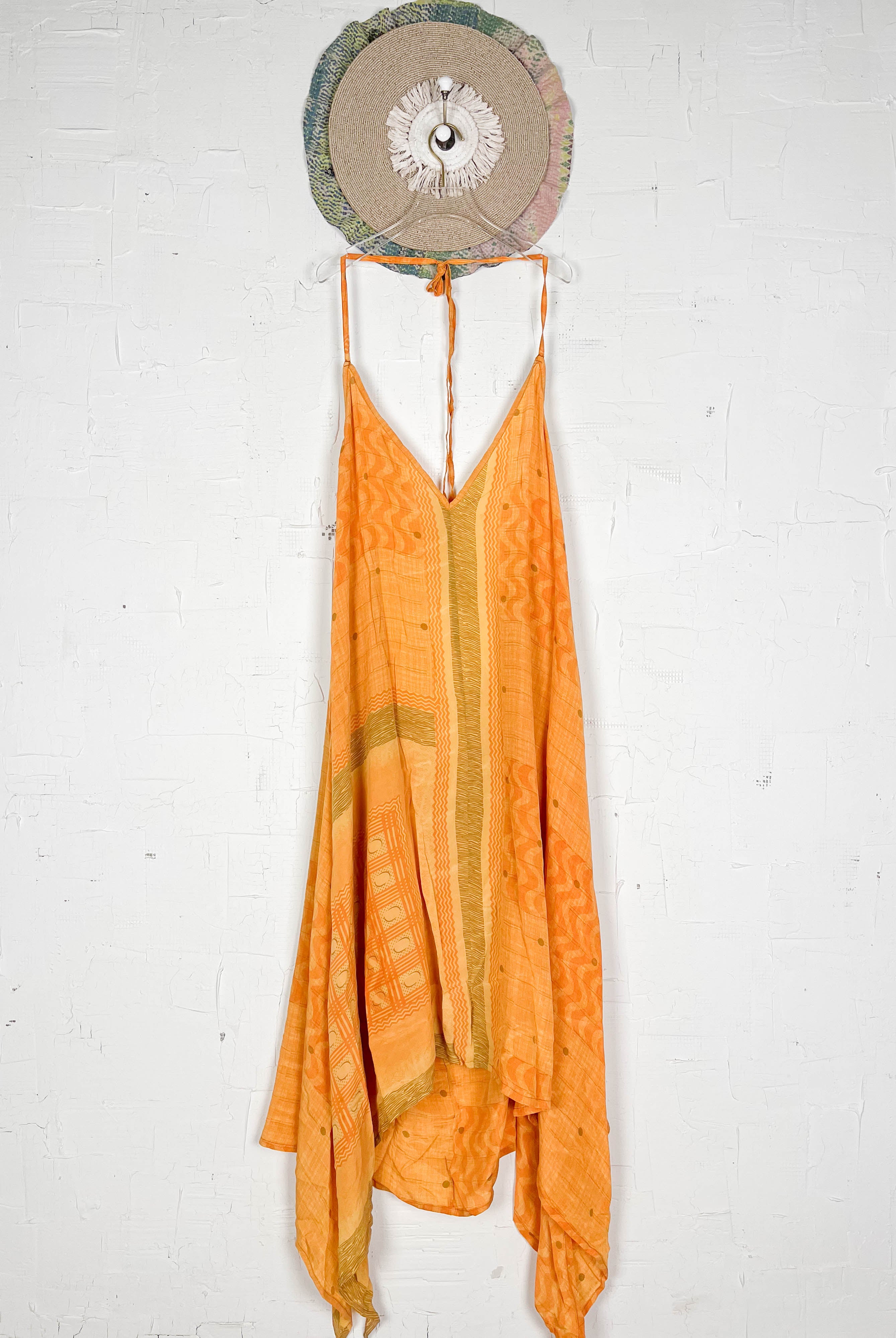 Unique print silk dress - Love Protect Sustain