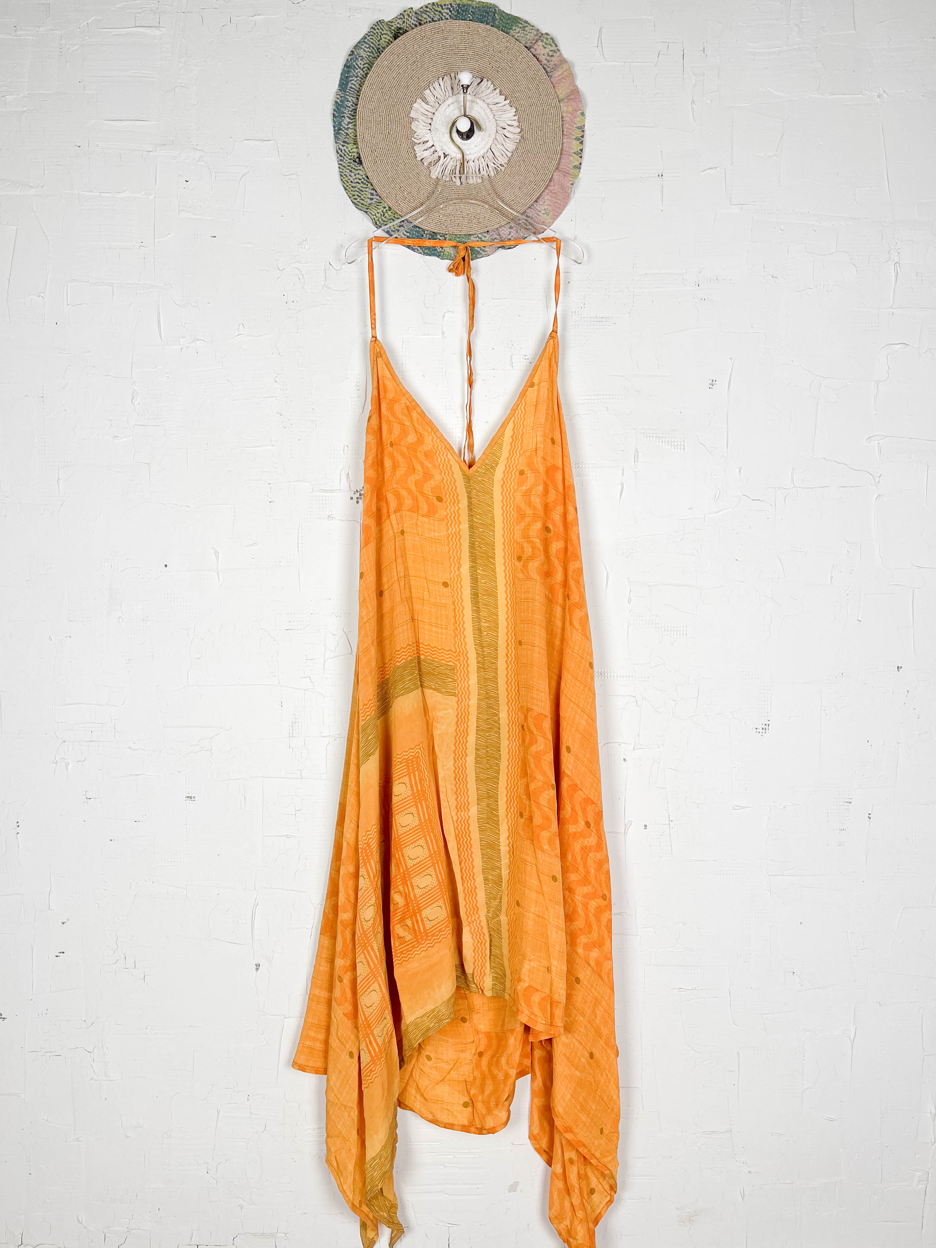 Unique print silk dress - Love Protect Sustain