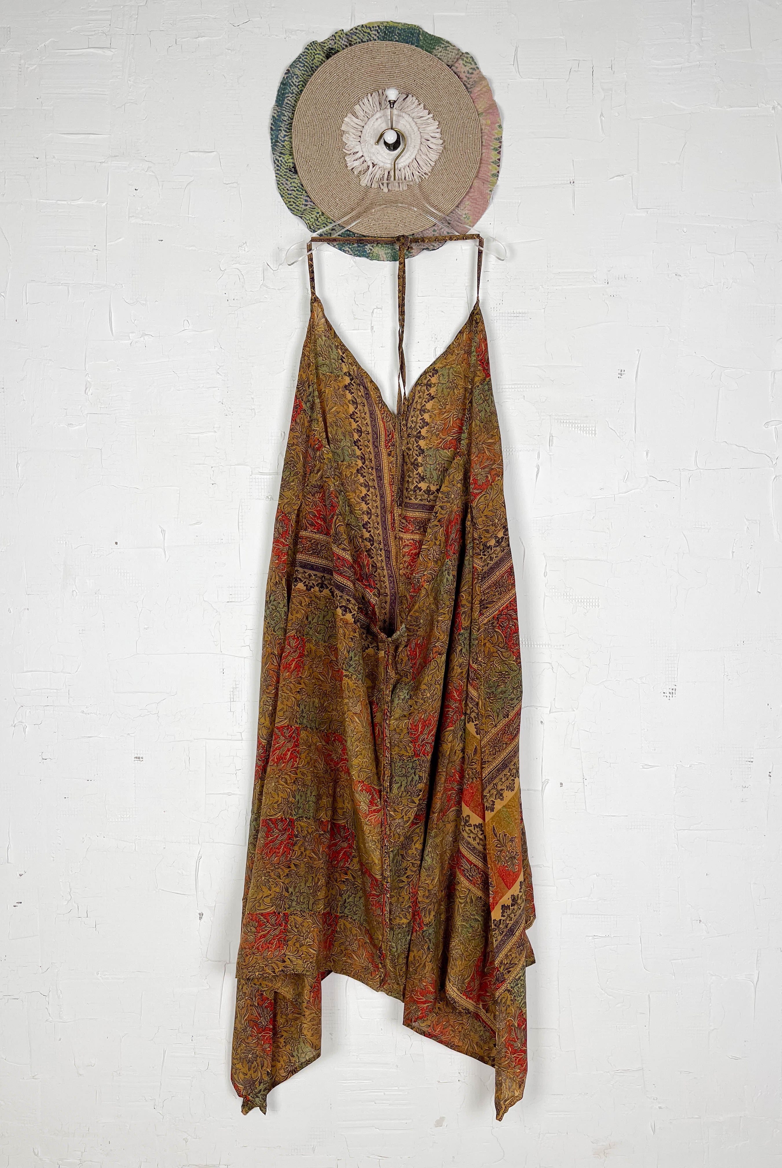 Unique print silk dress - Love Protect Sustain