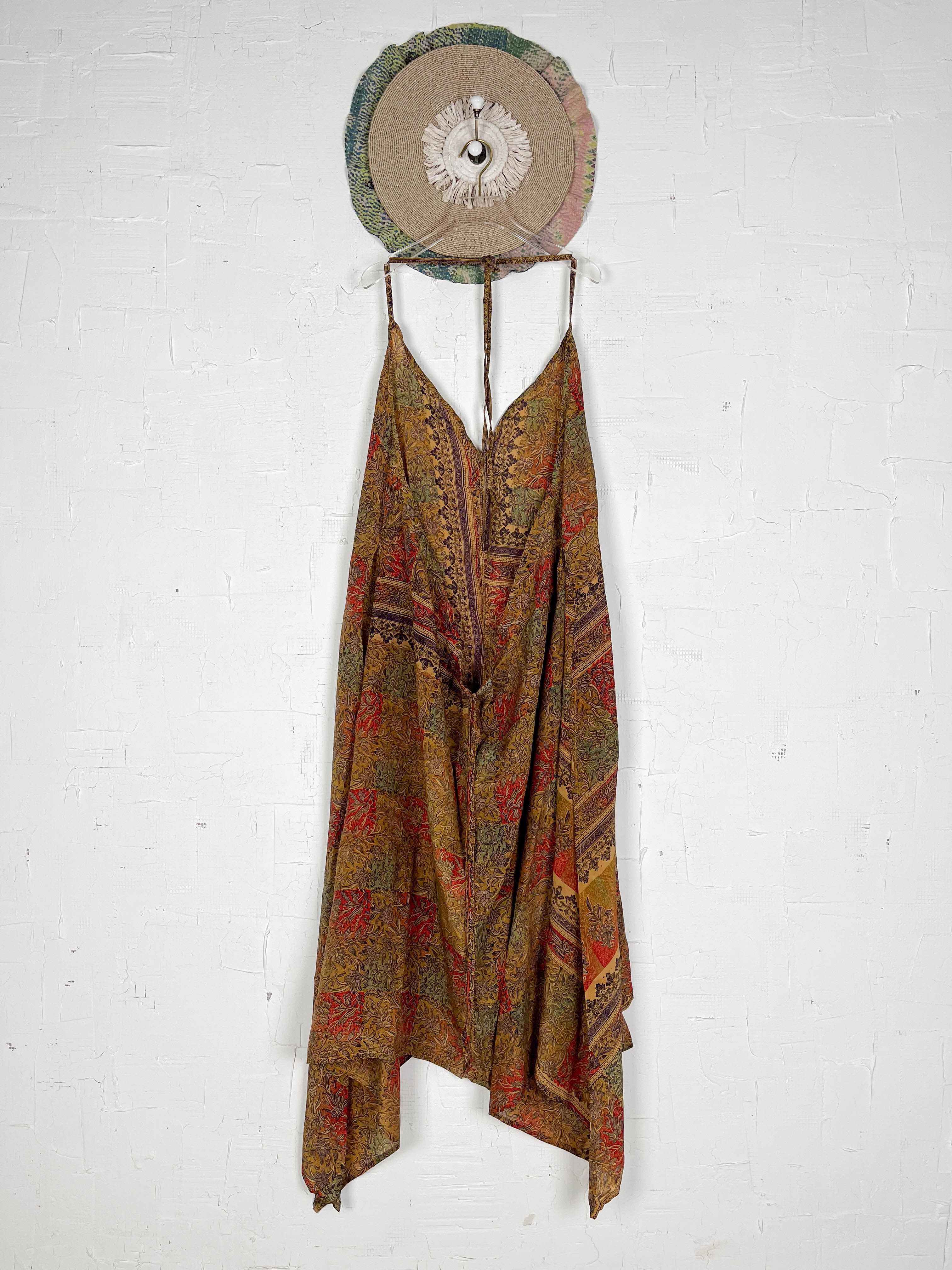 Unique print silk dress - Love Protect Sustain