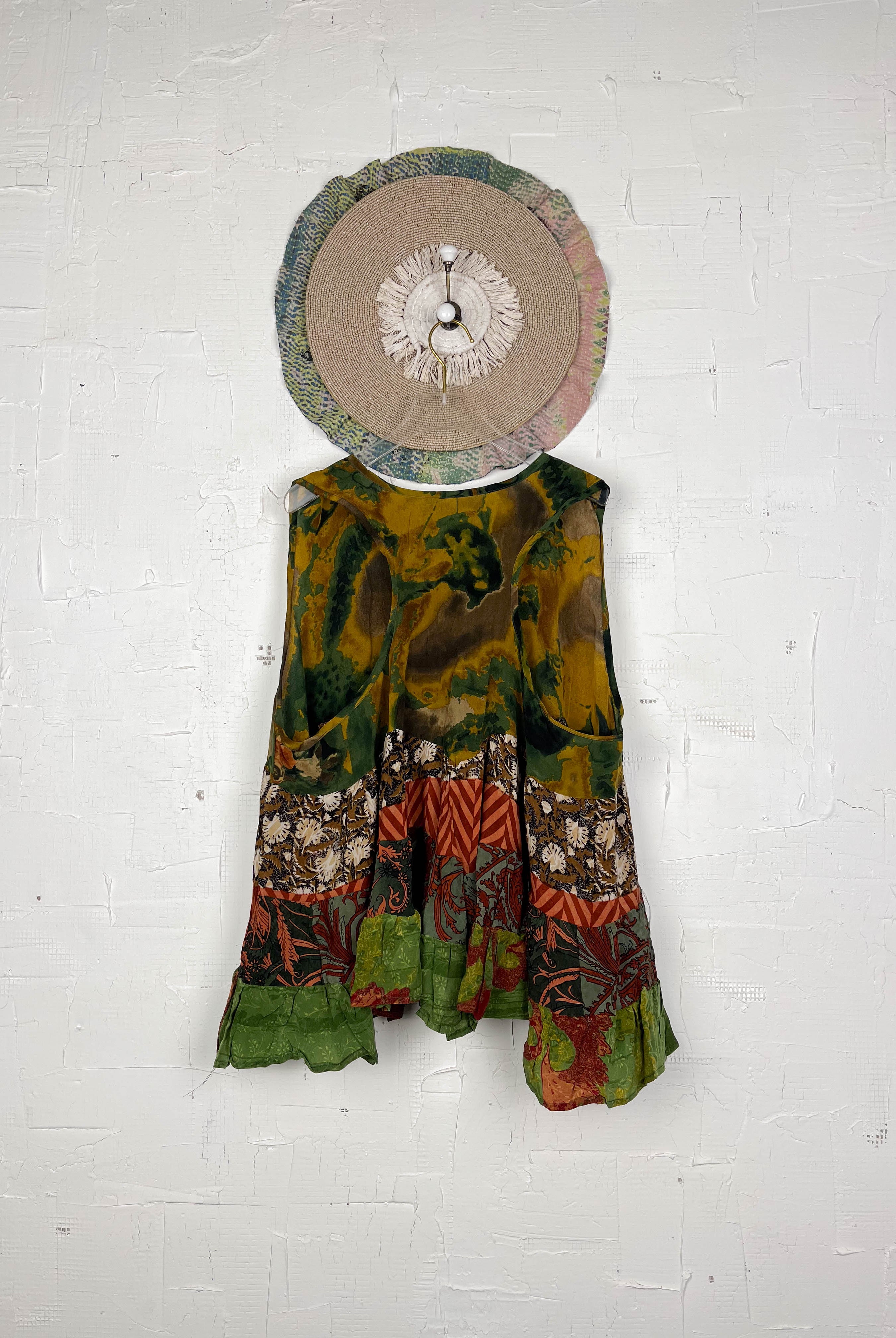 Unique vintage silk blouse - Love Protect Sustain