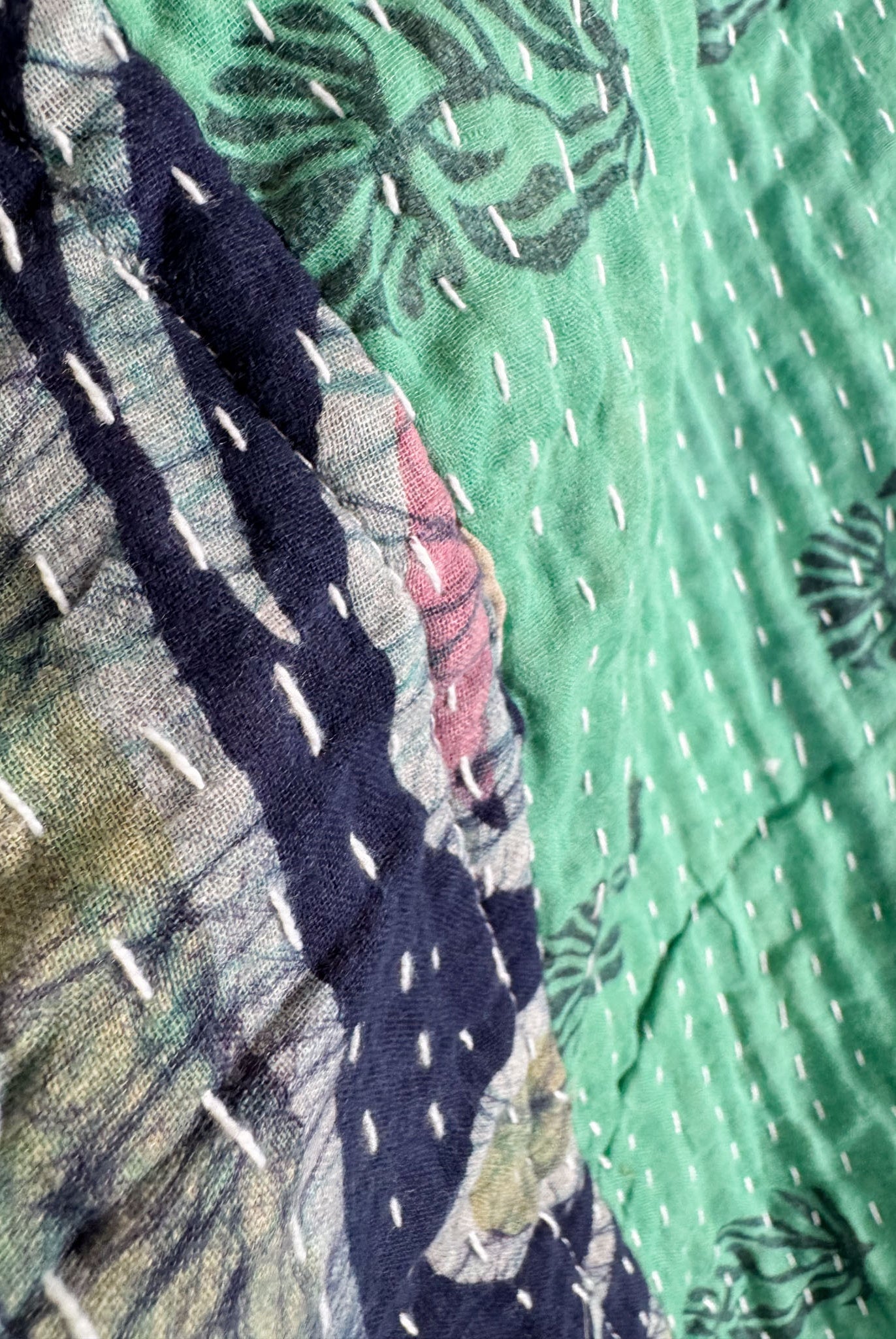 Upcycled Kantha cotton jumpsuit - Love Protect Sustain