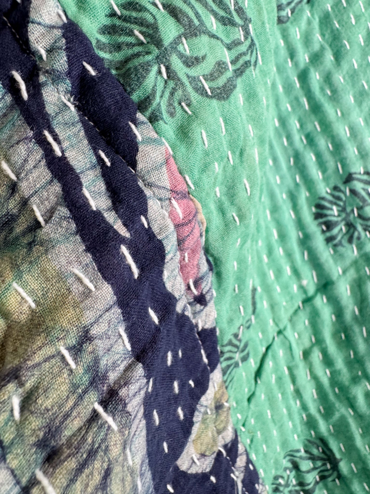 Upcycled Kantha cotton jumpsuit - Love Protect Sustain