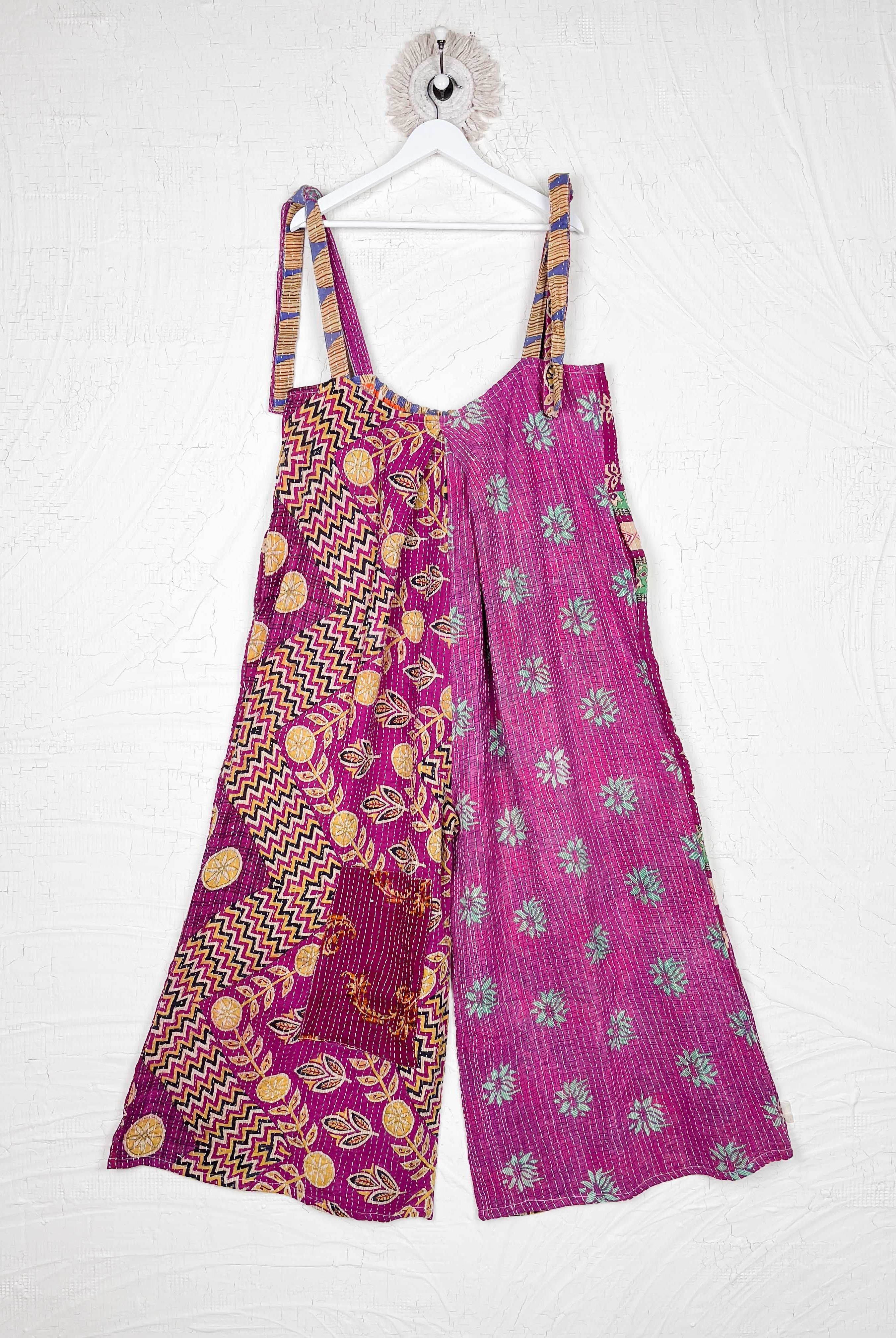 Upcycled cotton sari jumpsuit - Love Protect Sustain