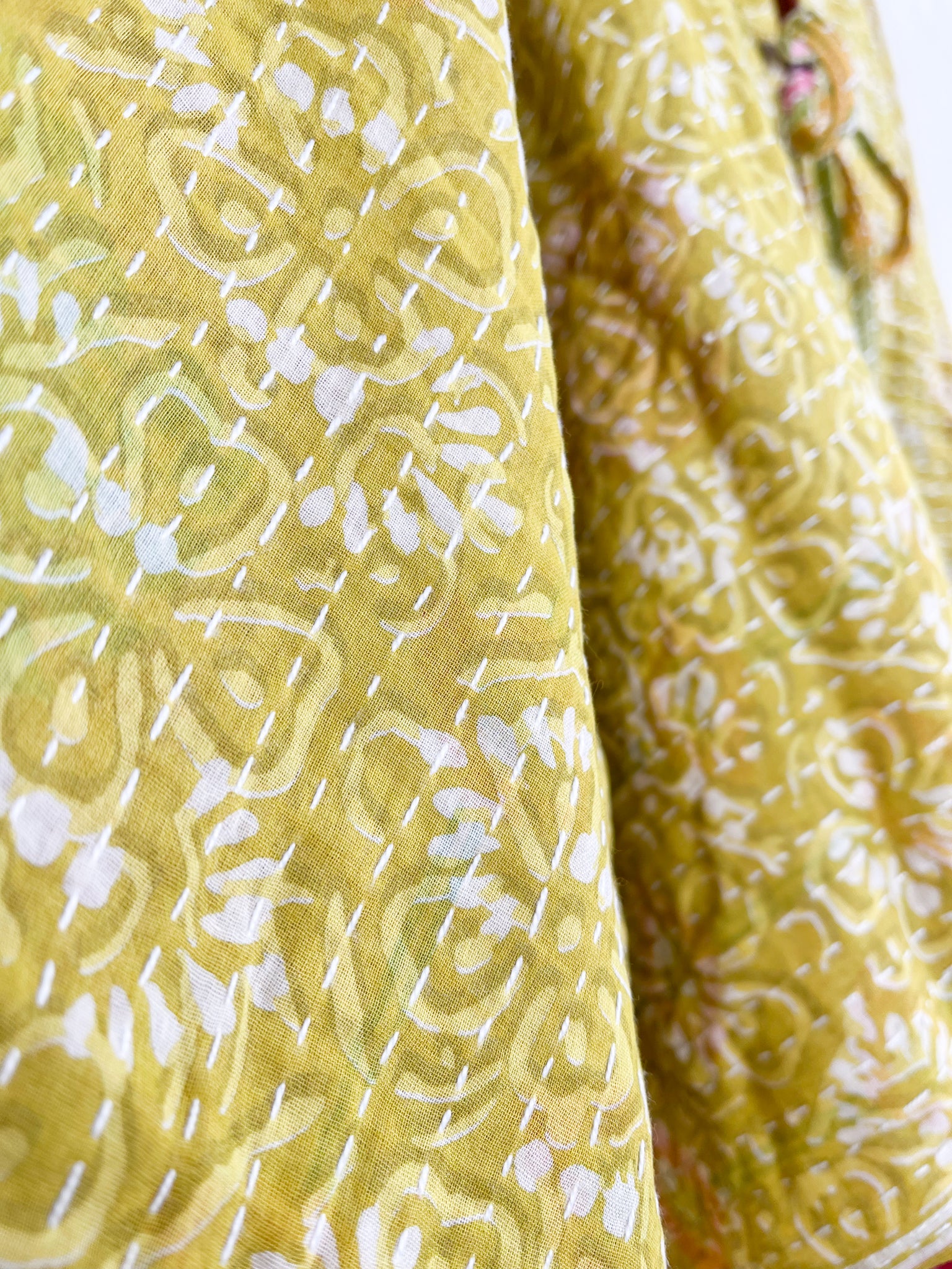 Upcycled kantha poncho - Love Protect Sustain